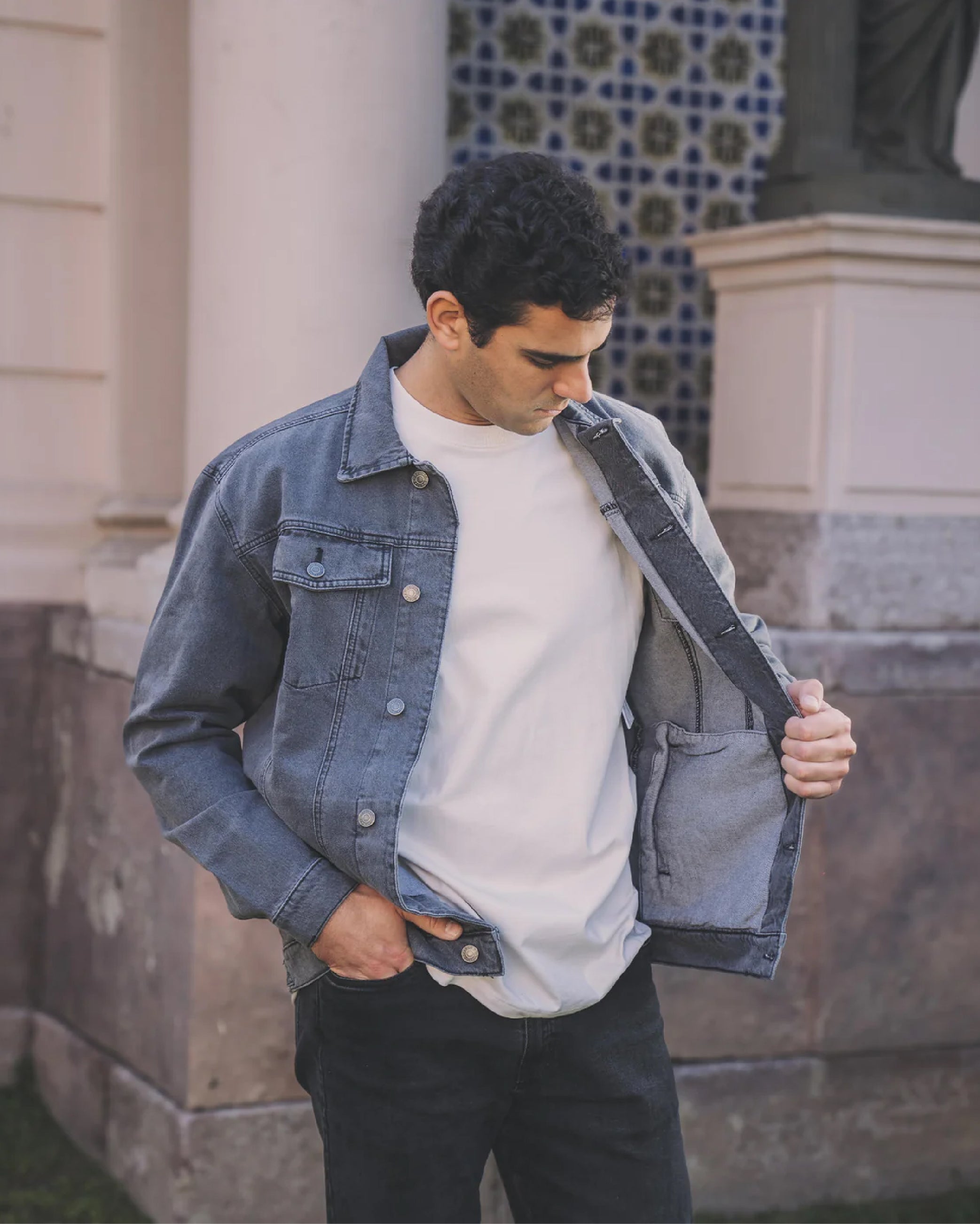 Chaqueta Denim Grey - Trauko