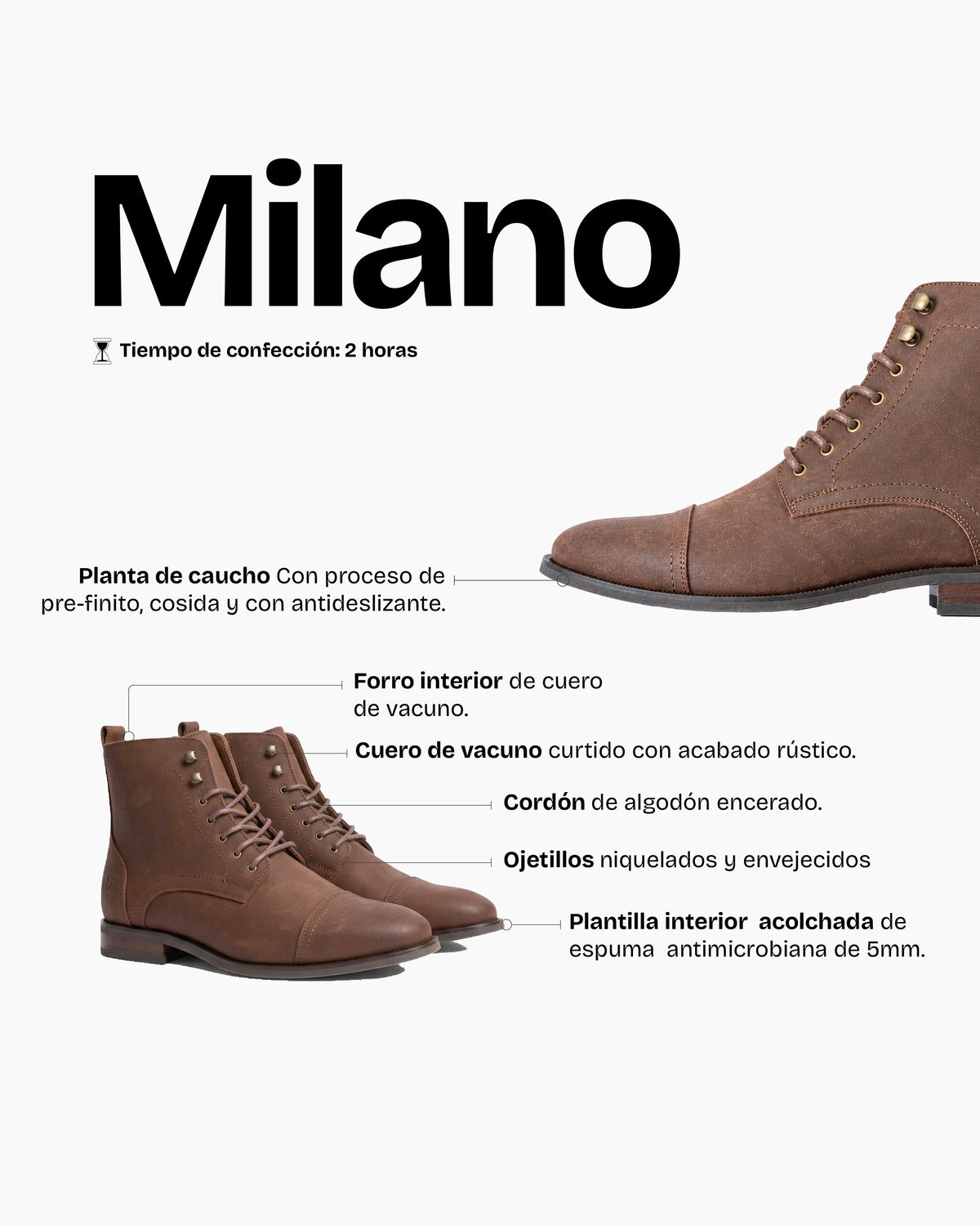 Botín Hombre Milano Chocolate