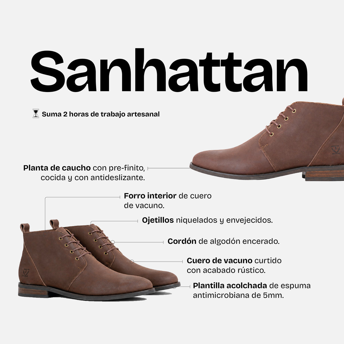 Botín Hombre Sanhattan Chocolate