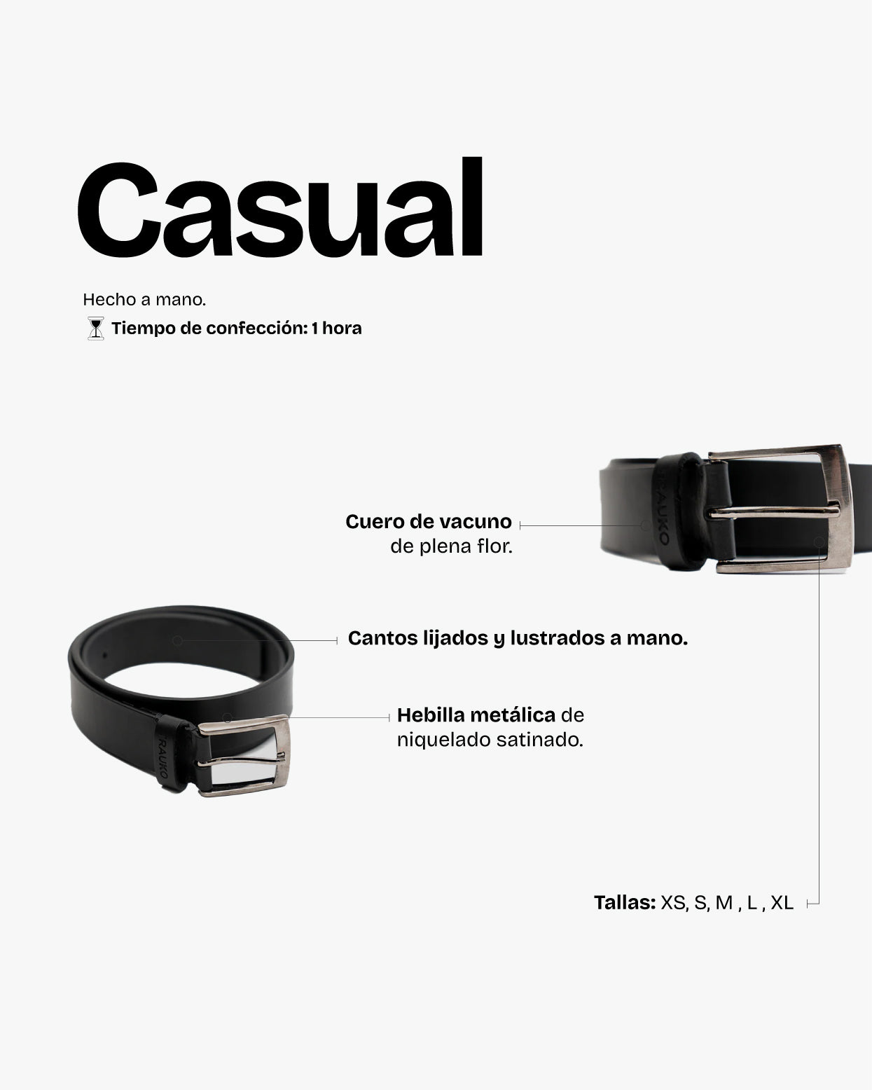 Cinturón Formal Negro - Trauko
