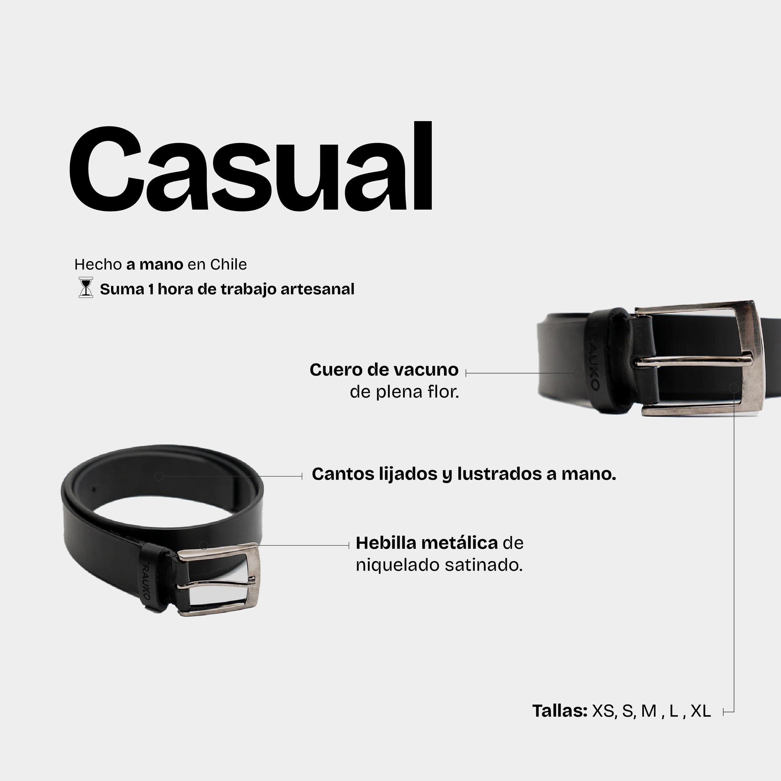 Cinturón Casual Negro