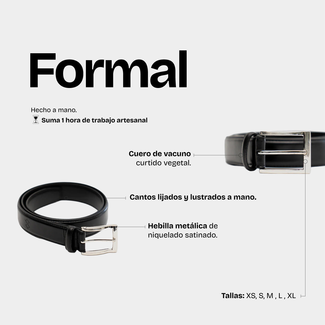 Cinturón Formal Negro - Trauko