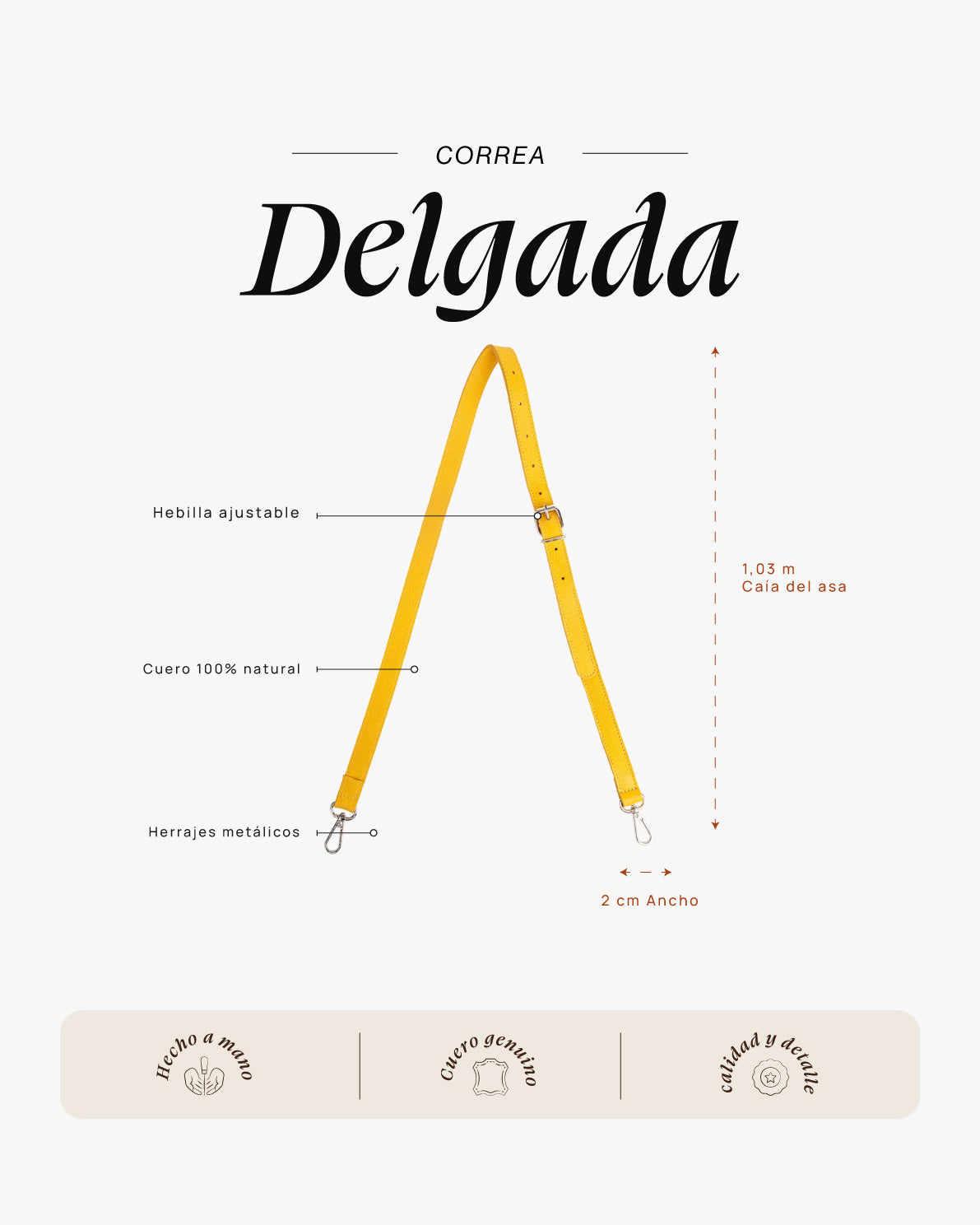Correa Delgada Amarillo - Galana