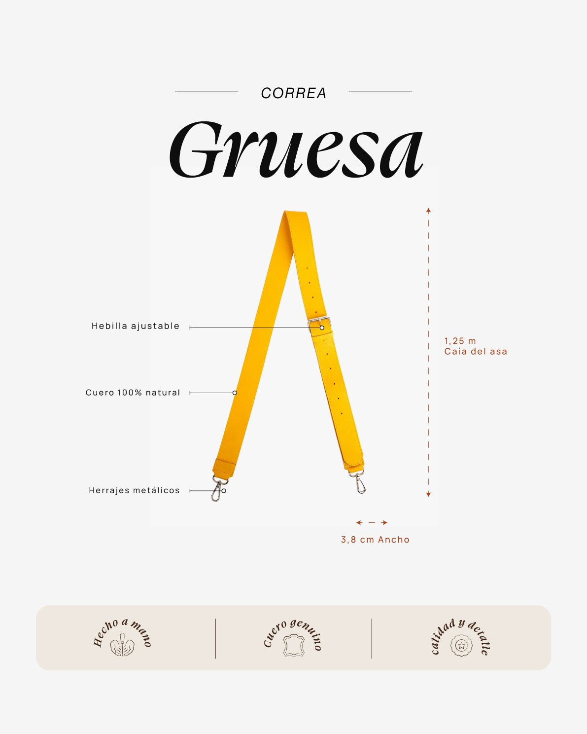Correa Gruesa Amarillo - Galana