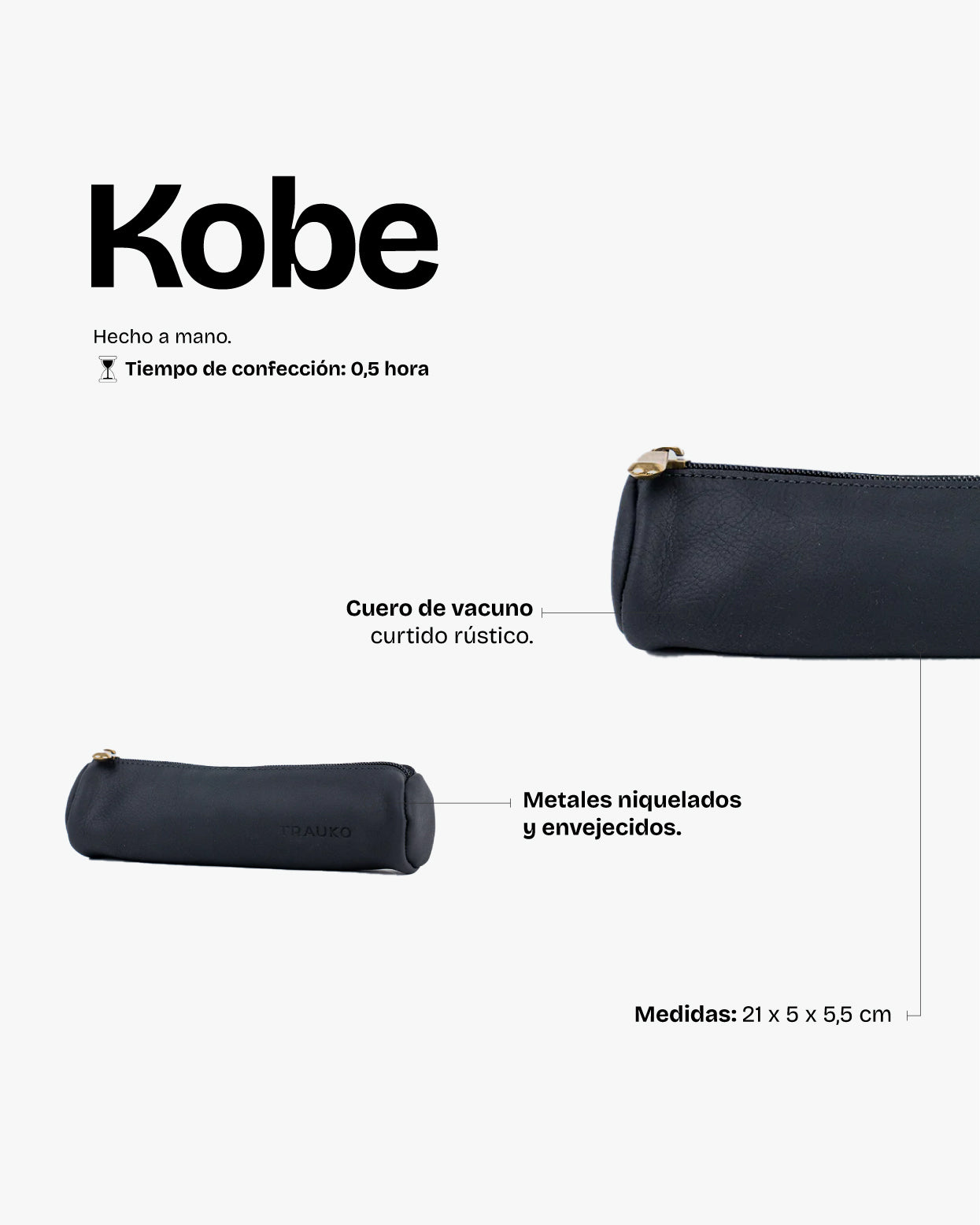 Estuche Kobe Negro - Trauko