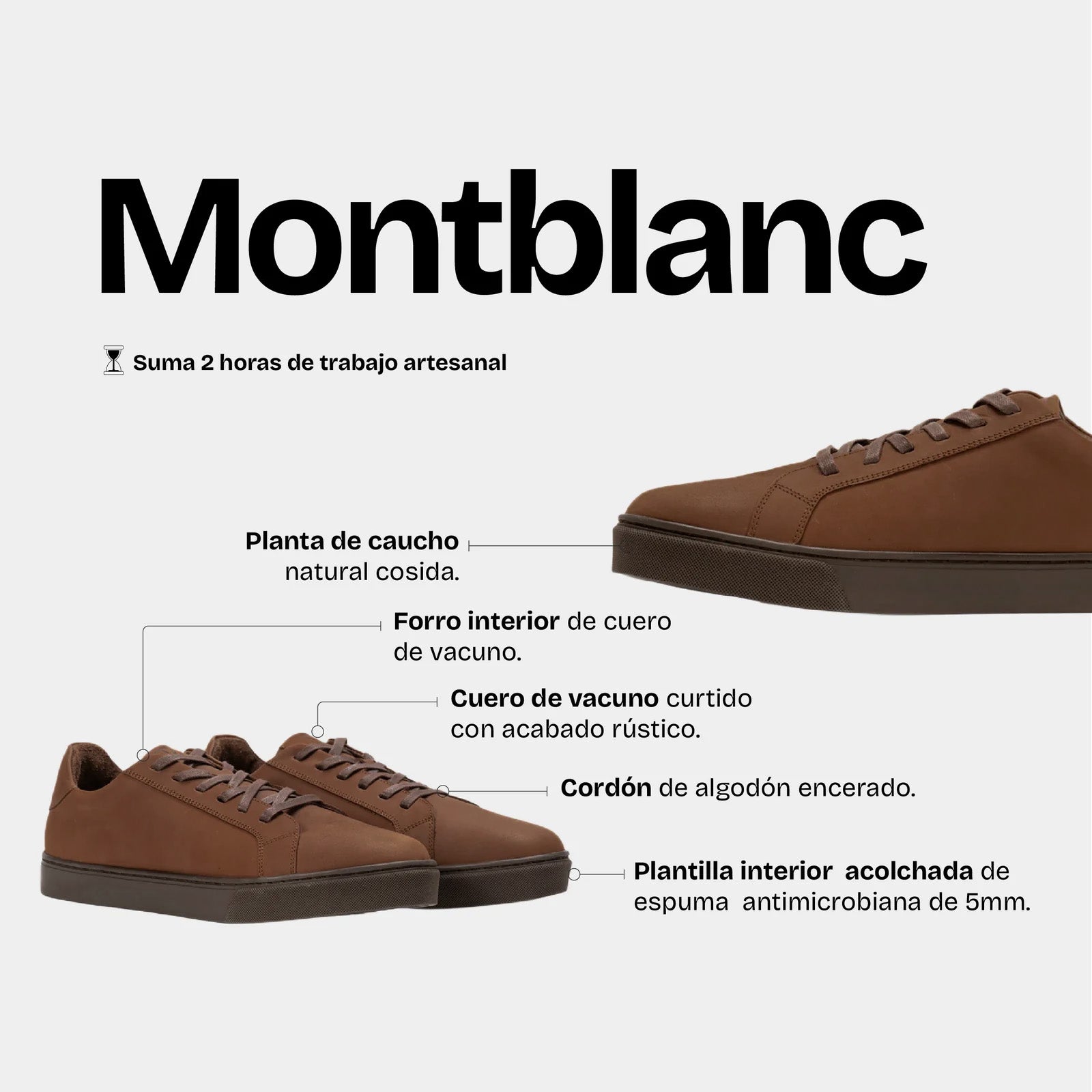 Zapatilla Hombre Montblanc Moca - Trauko