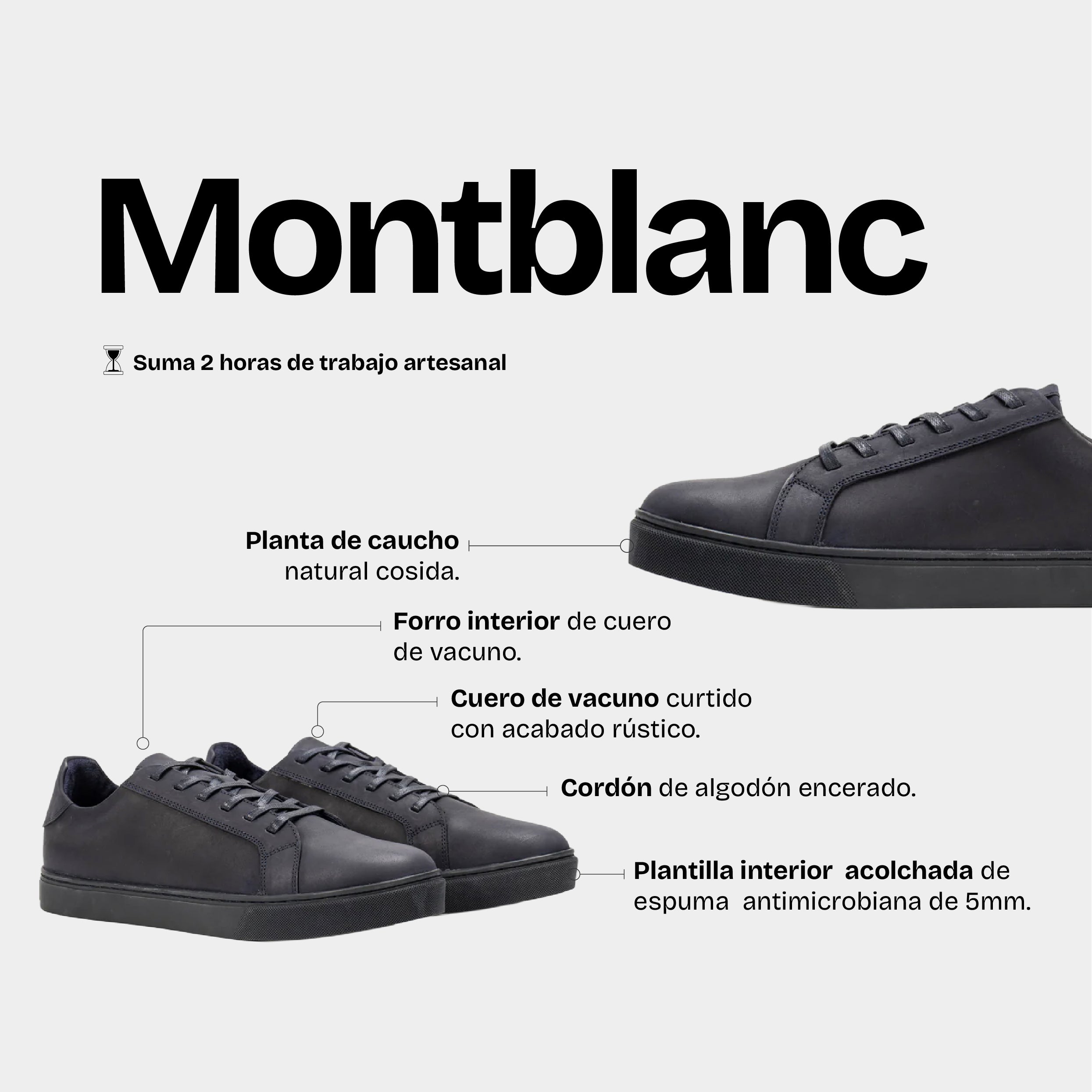 Zapatilla Hombre Montblanc Marino - Trauko