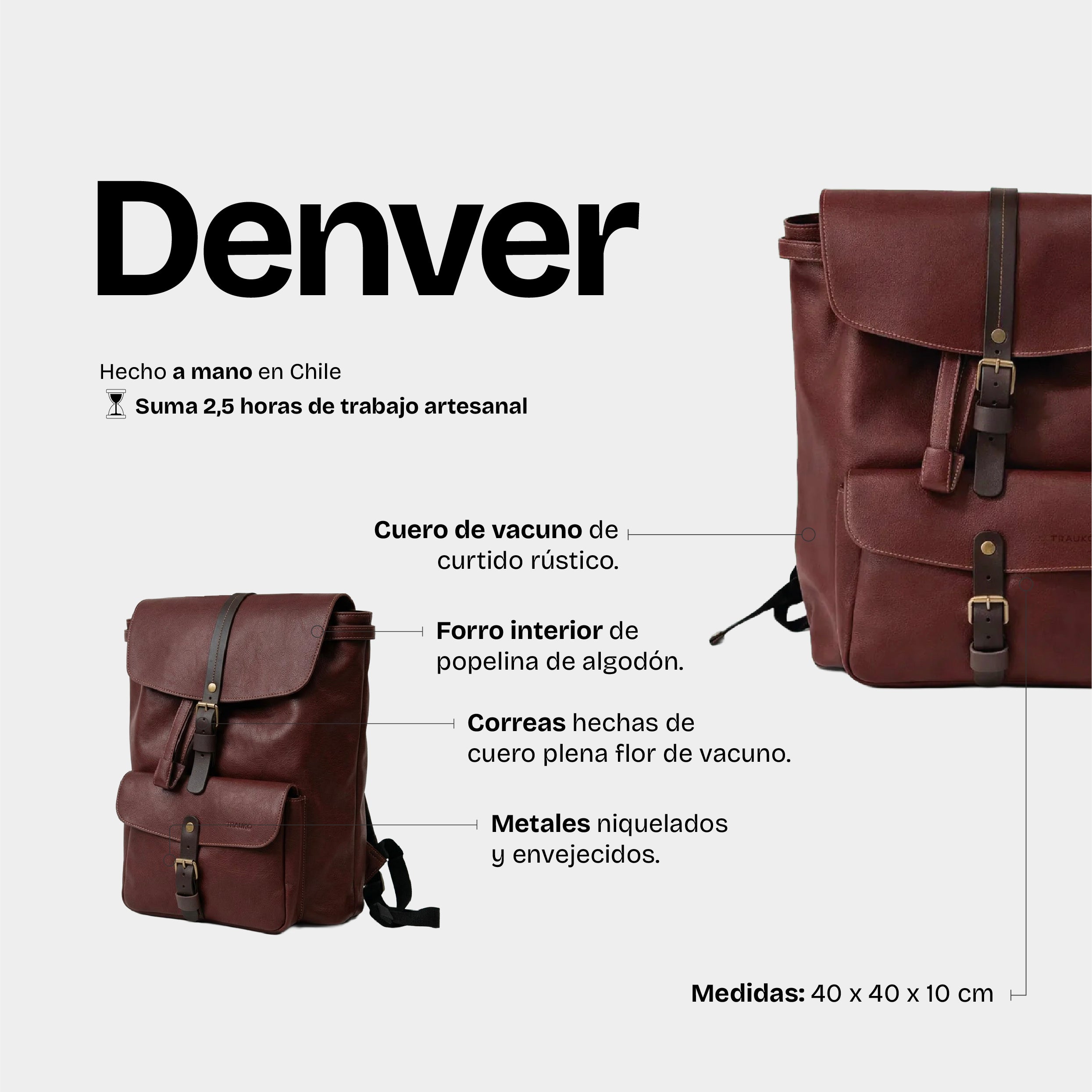 Mochila Denver Castaño