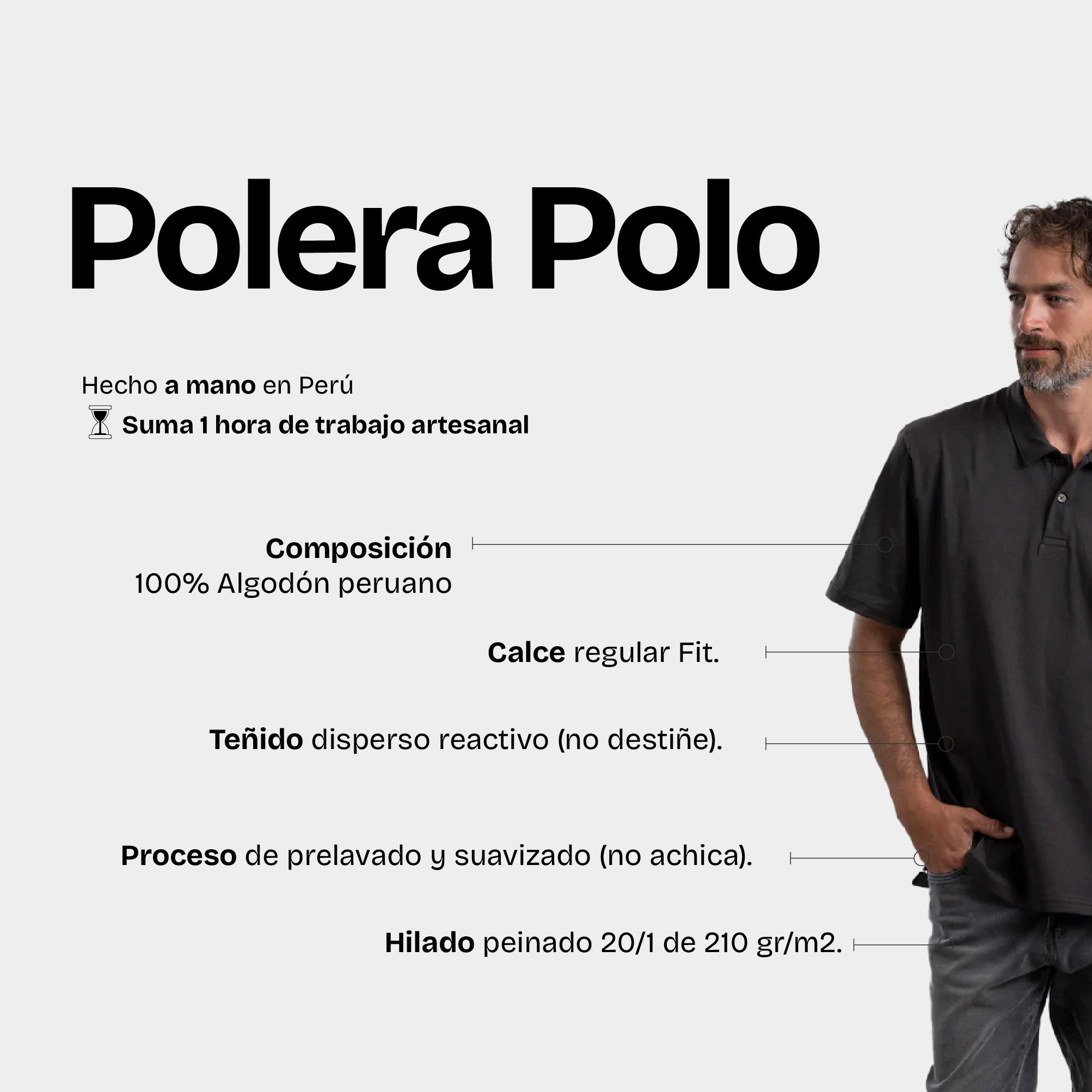 Polera Polo Black