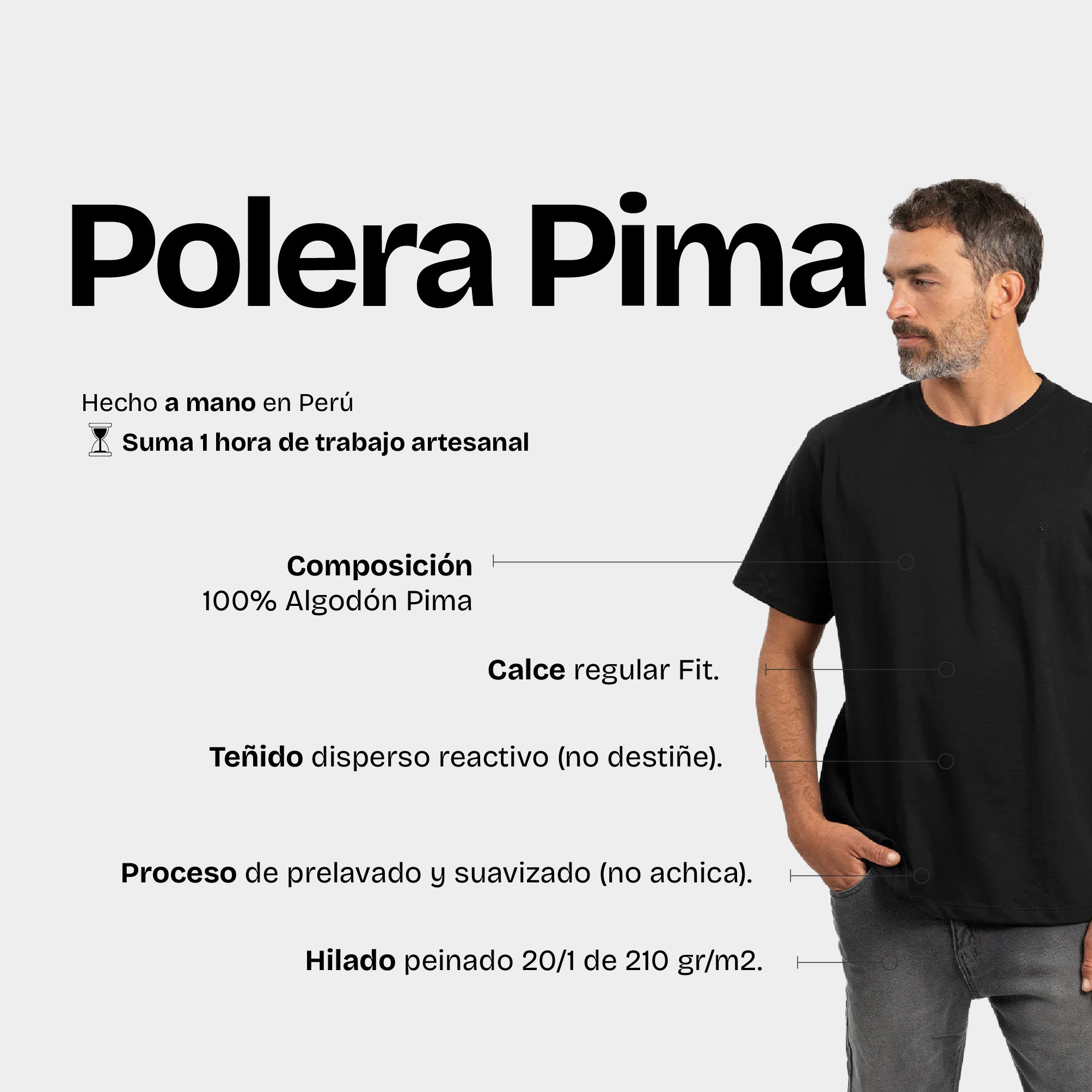 Polera Pima Negro