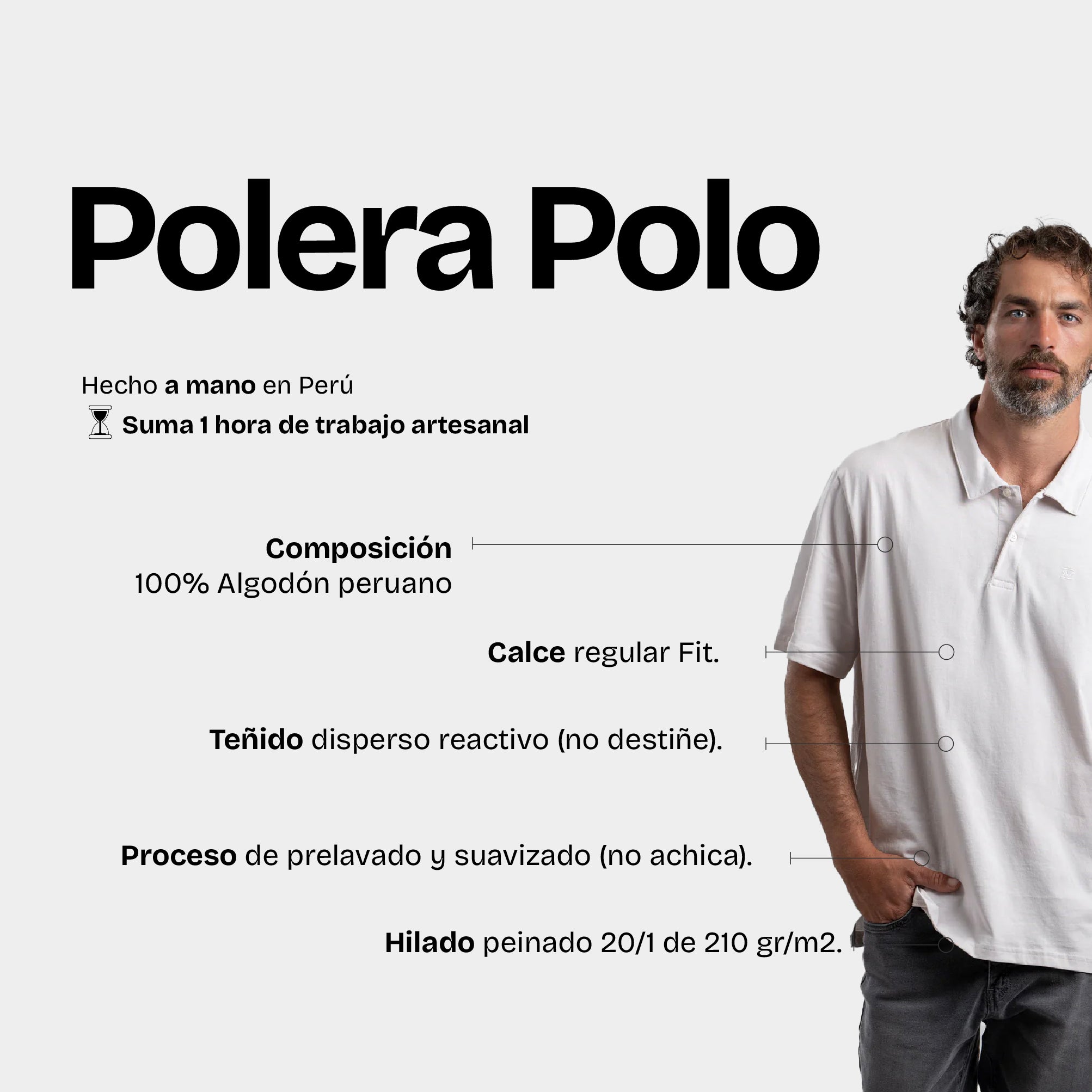 Polera Polo White