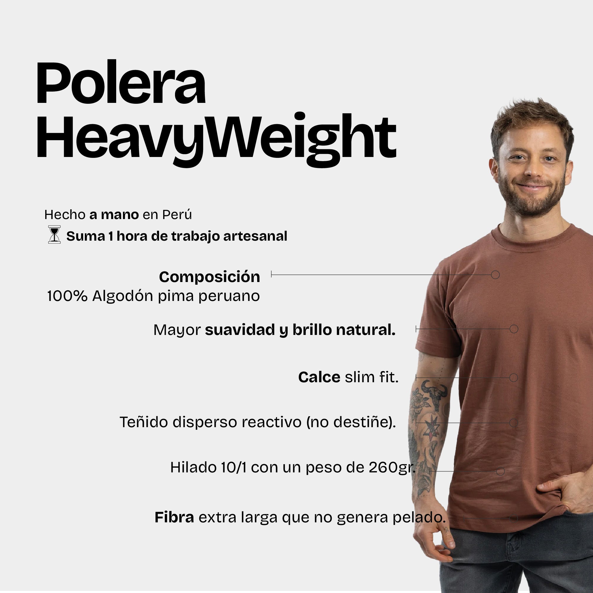 Polera HeavyWeight Terracota