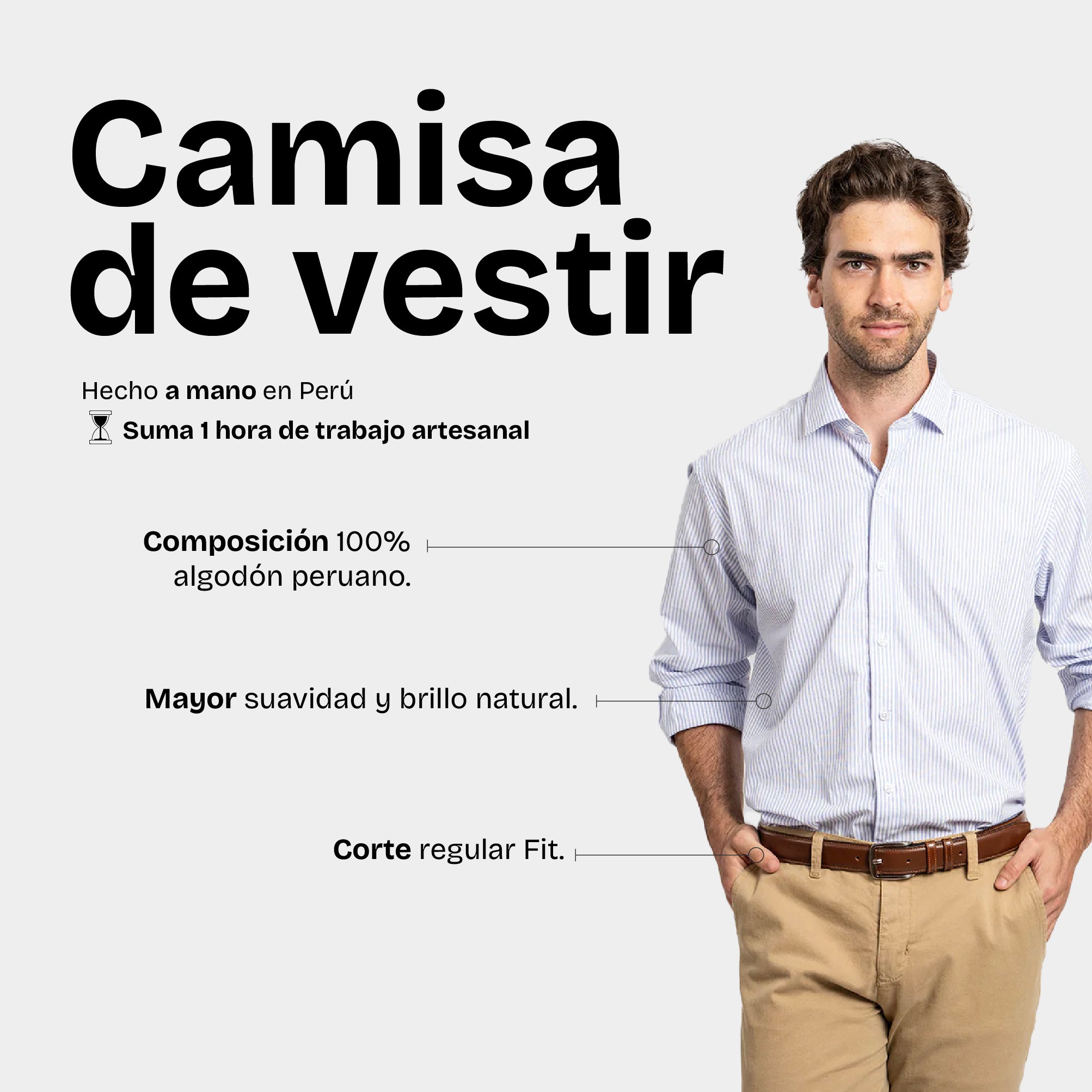 Camisa Vestir Rayas Blanco