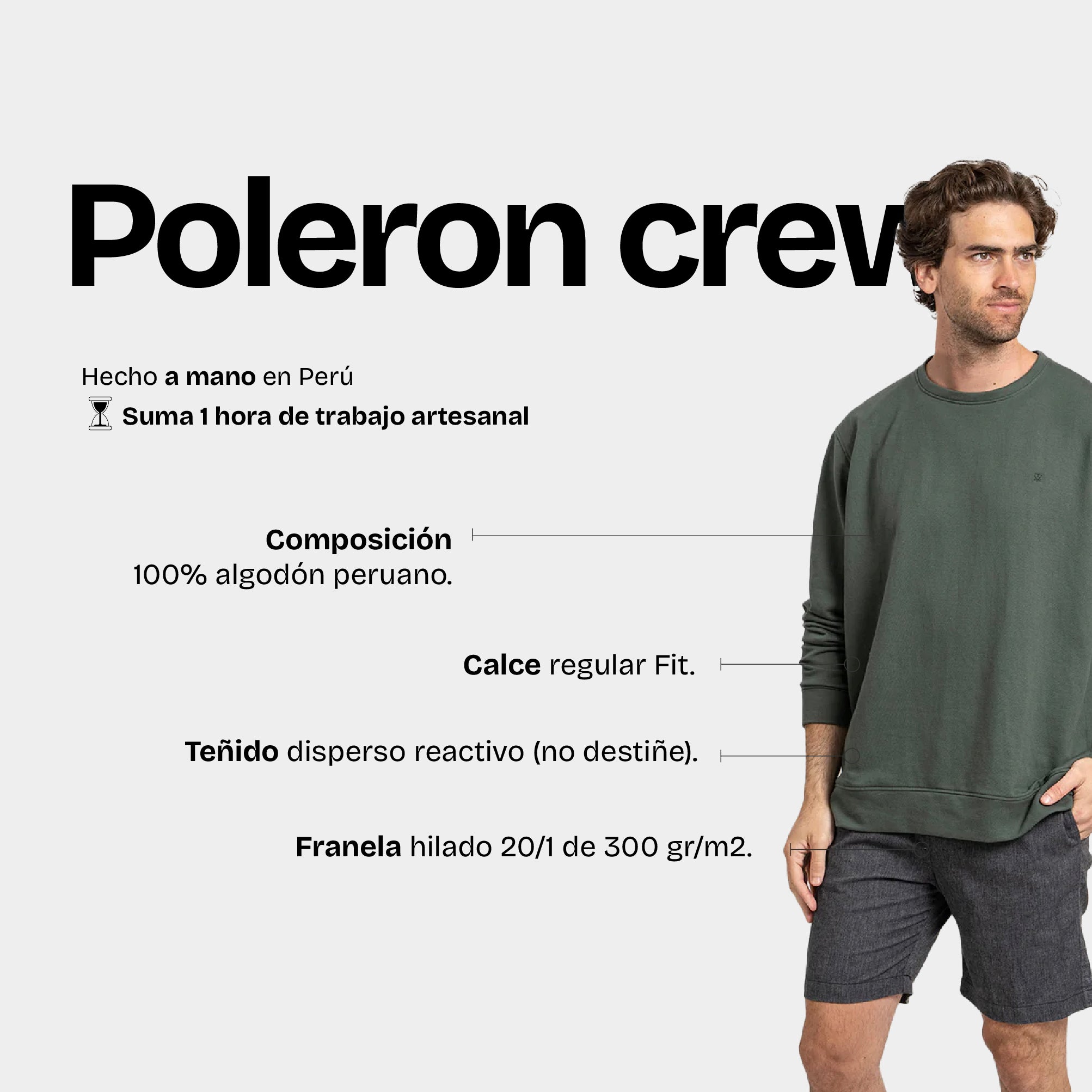 Polerón Crew Olivo