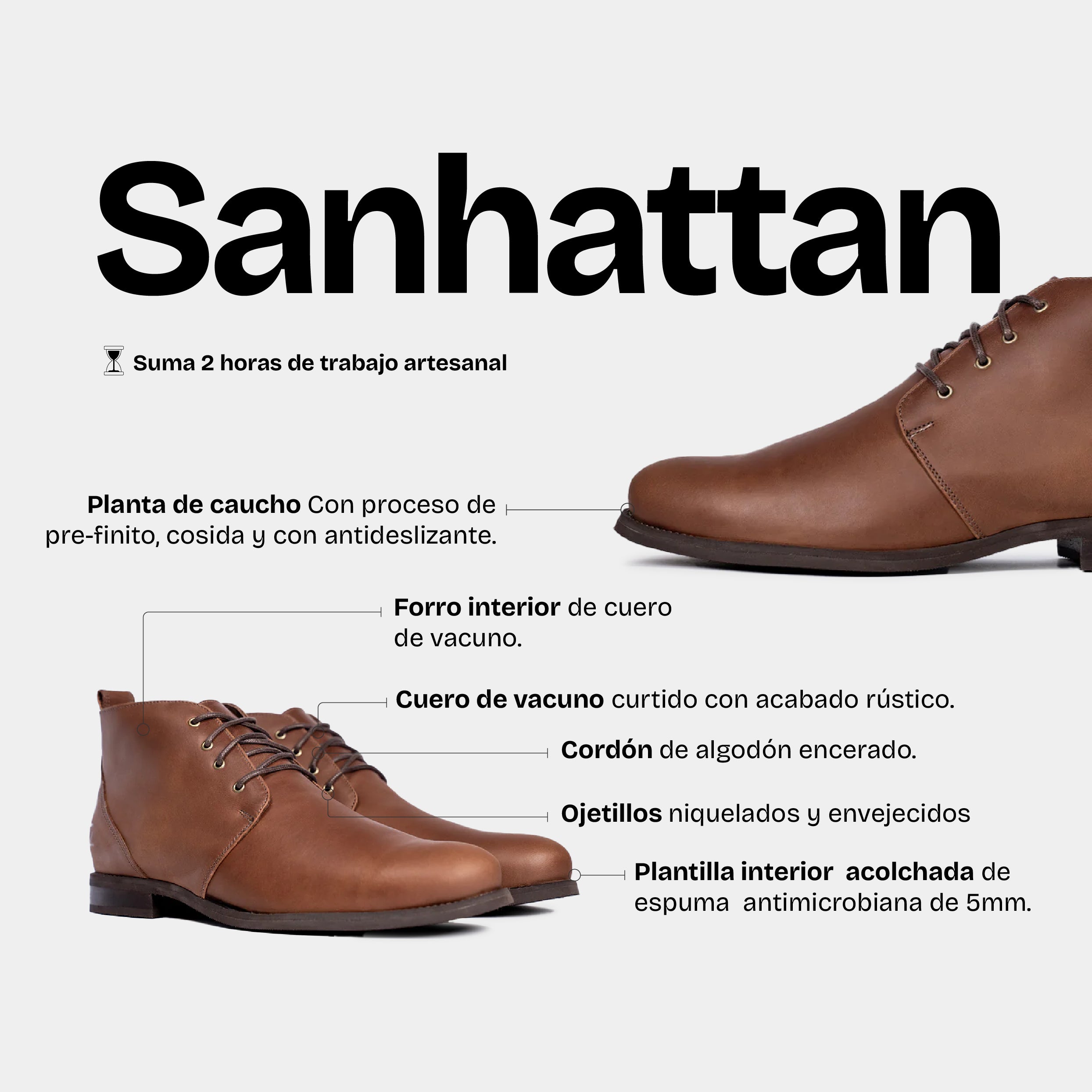 Botín Hombre Sanhattan Moca