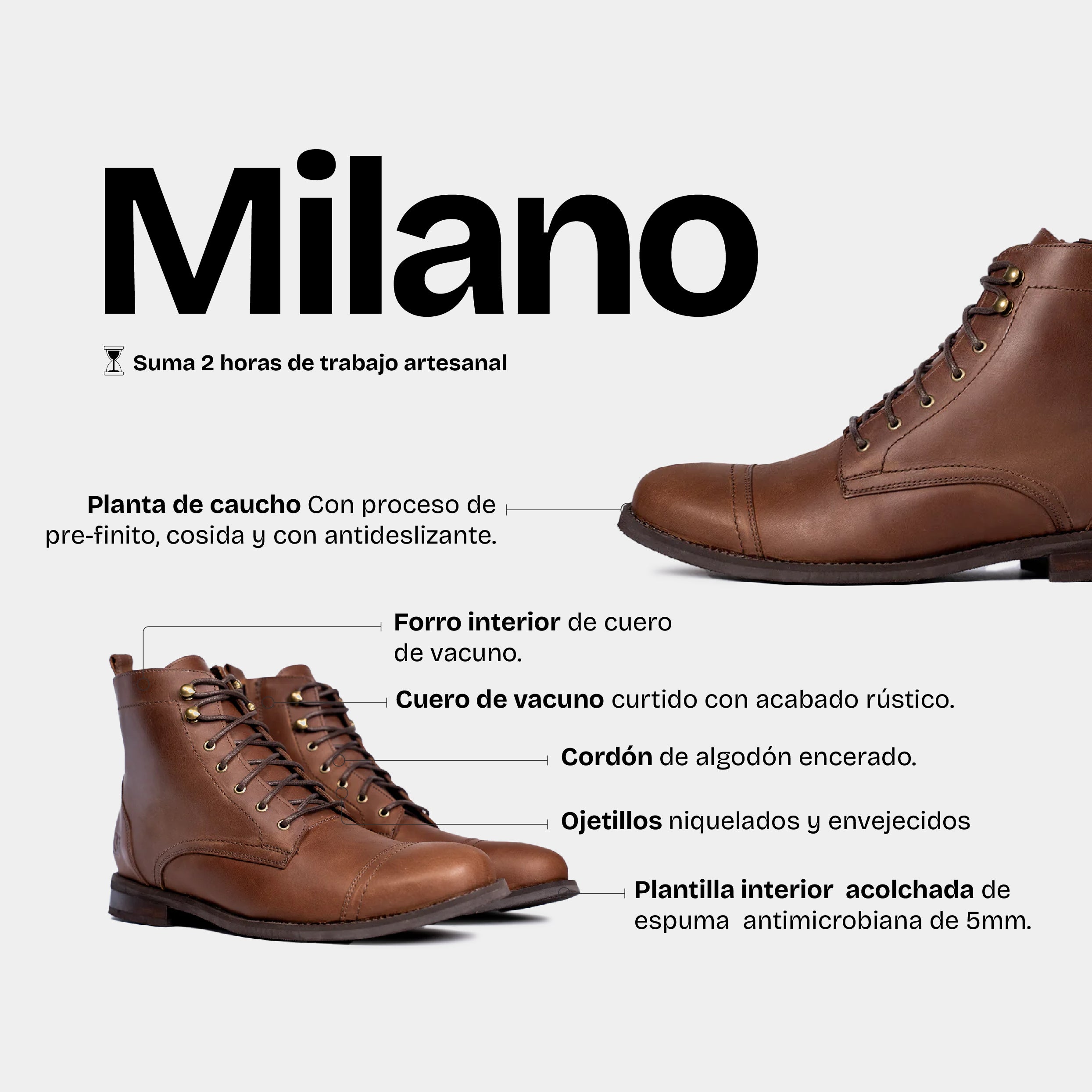 Botín Hombre Milano Moca