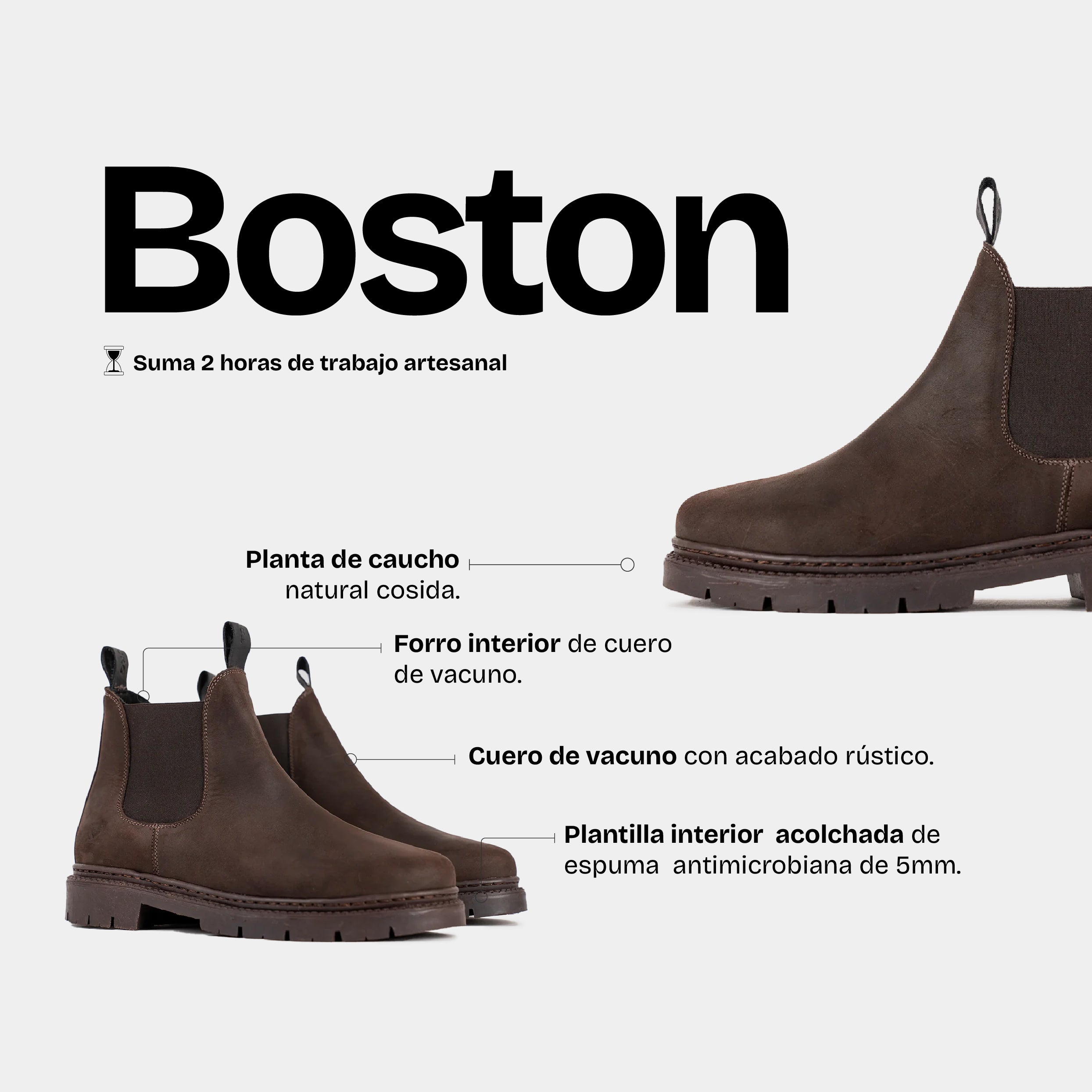 Botín Hombre Boston Chocolate