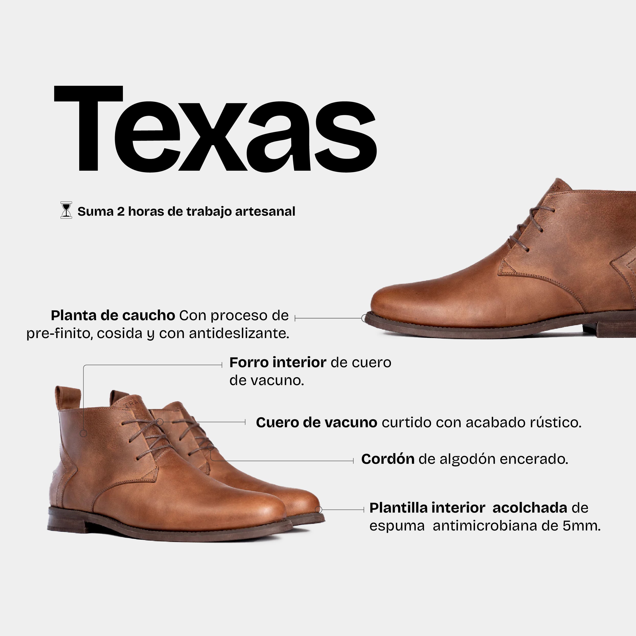 Botín Hombre Texas Moca