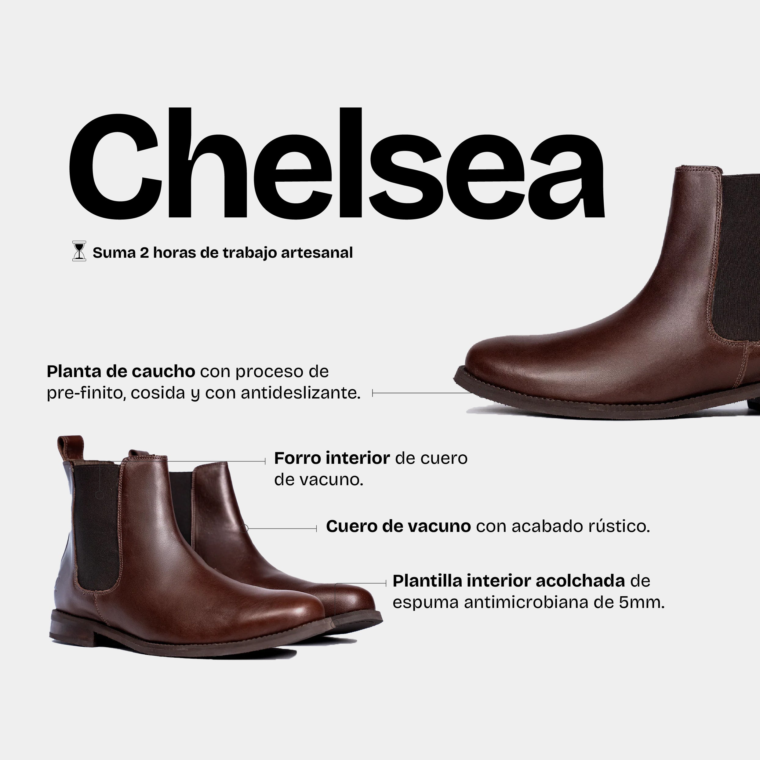 Botín Hombre Chelsea Brandy