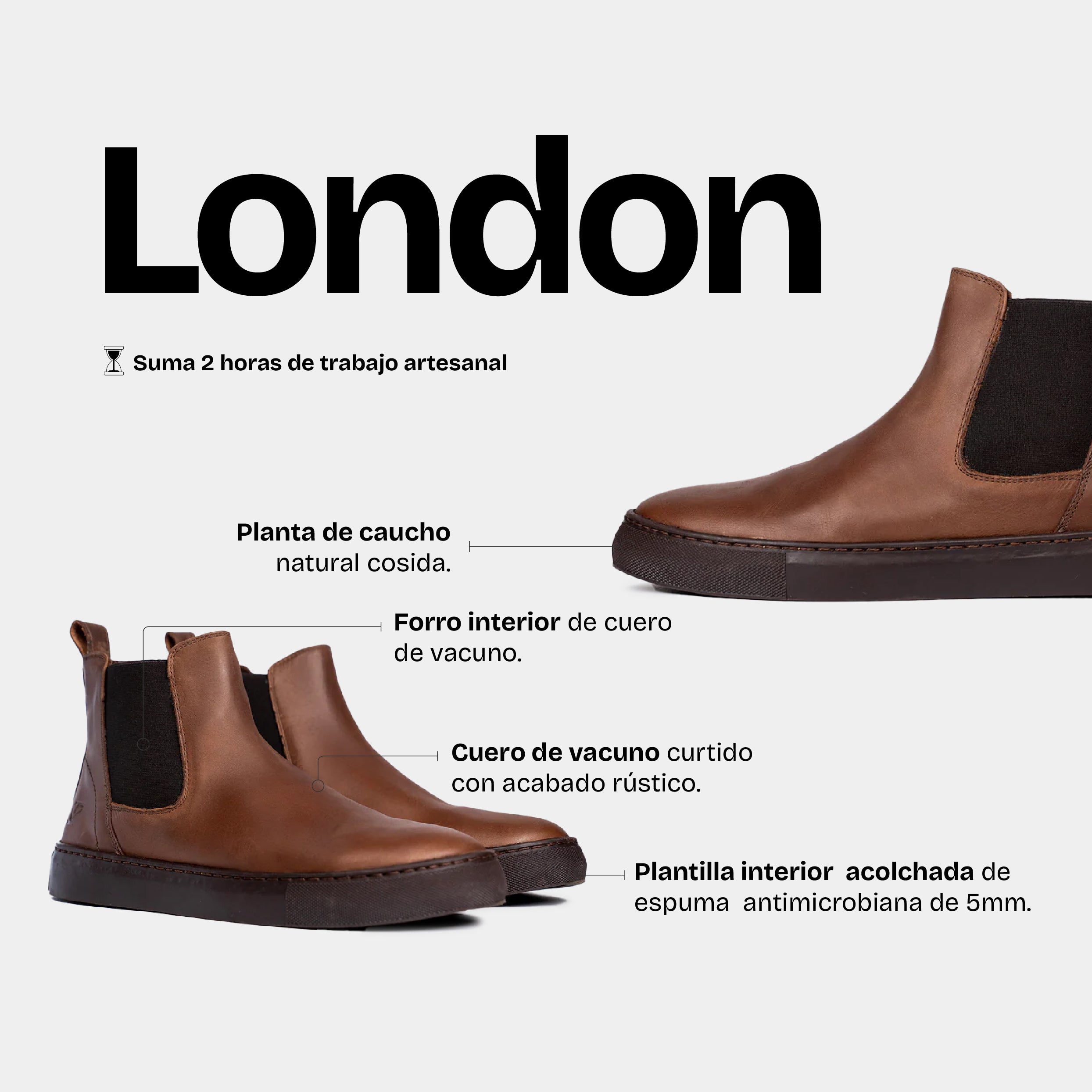 Zapatilla Hombre London Moca