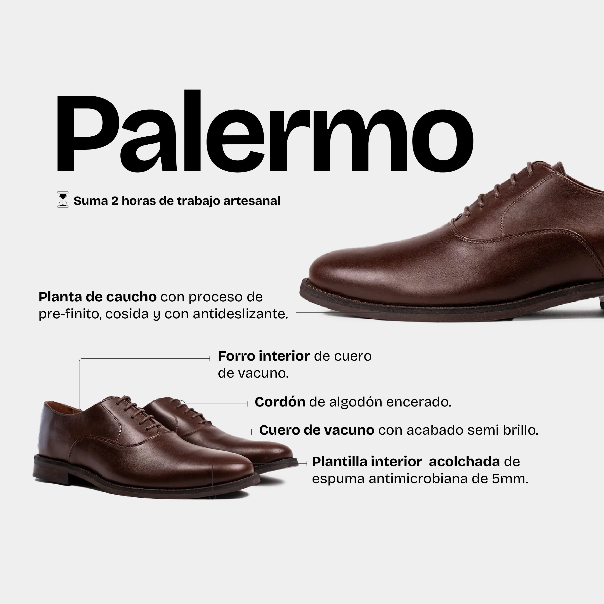 Zapato Hombre Palermo Brandy