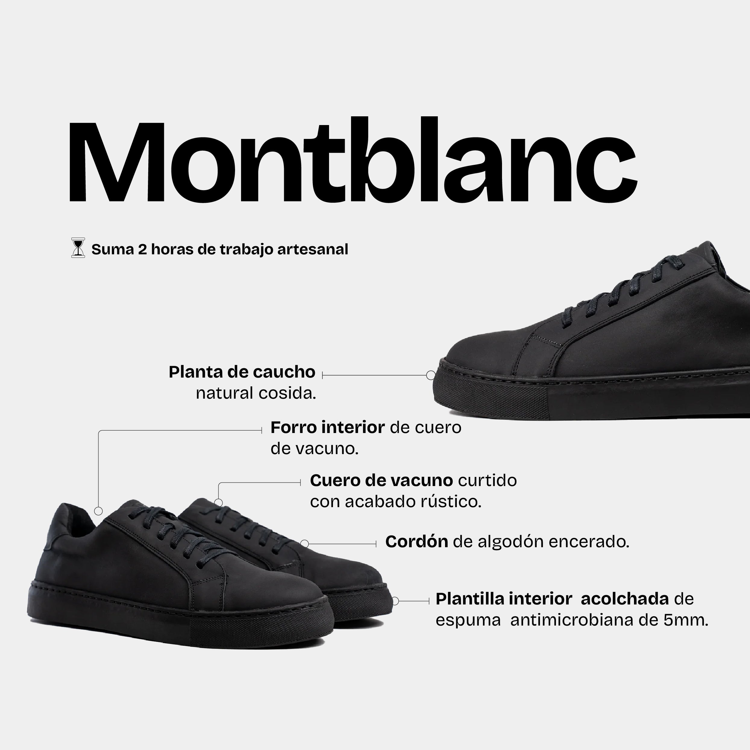Zapatilla Hombre Montblanc Negro