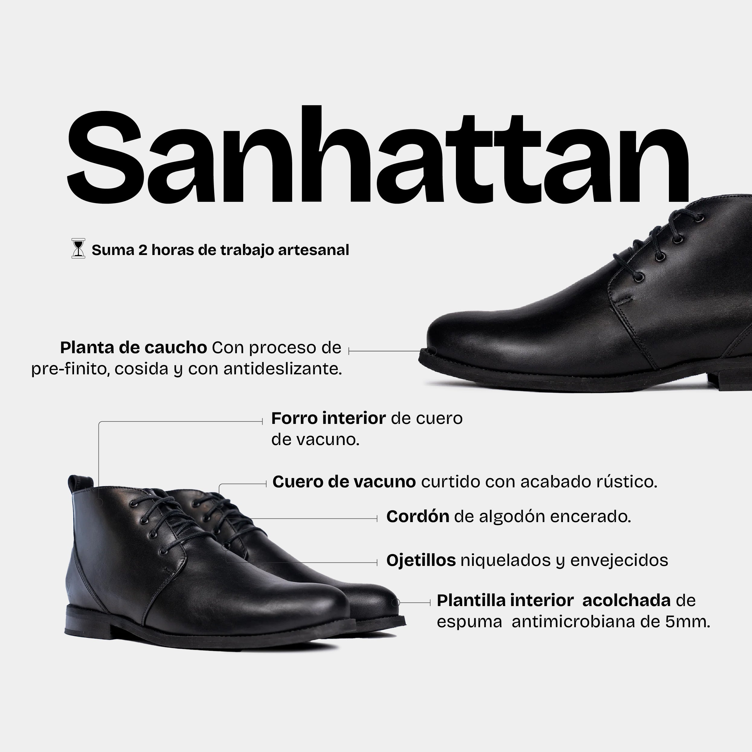 Botín Hombre Sanhattan Cromo