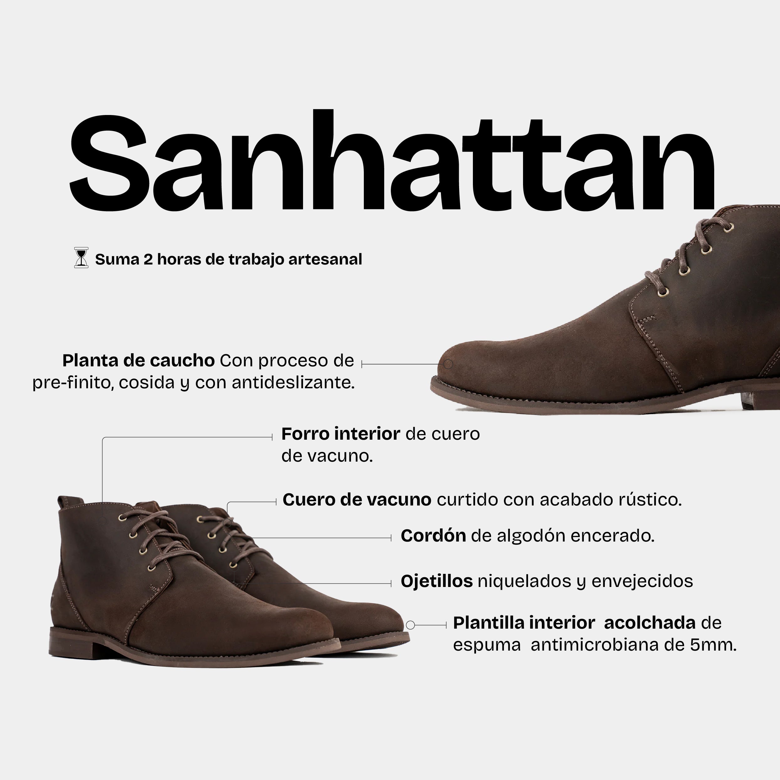 Botín Hombre Sanhattan Chocolate