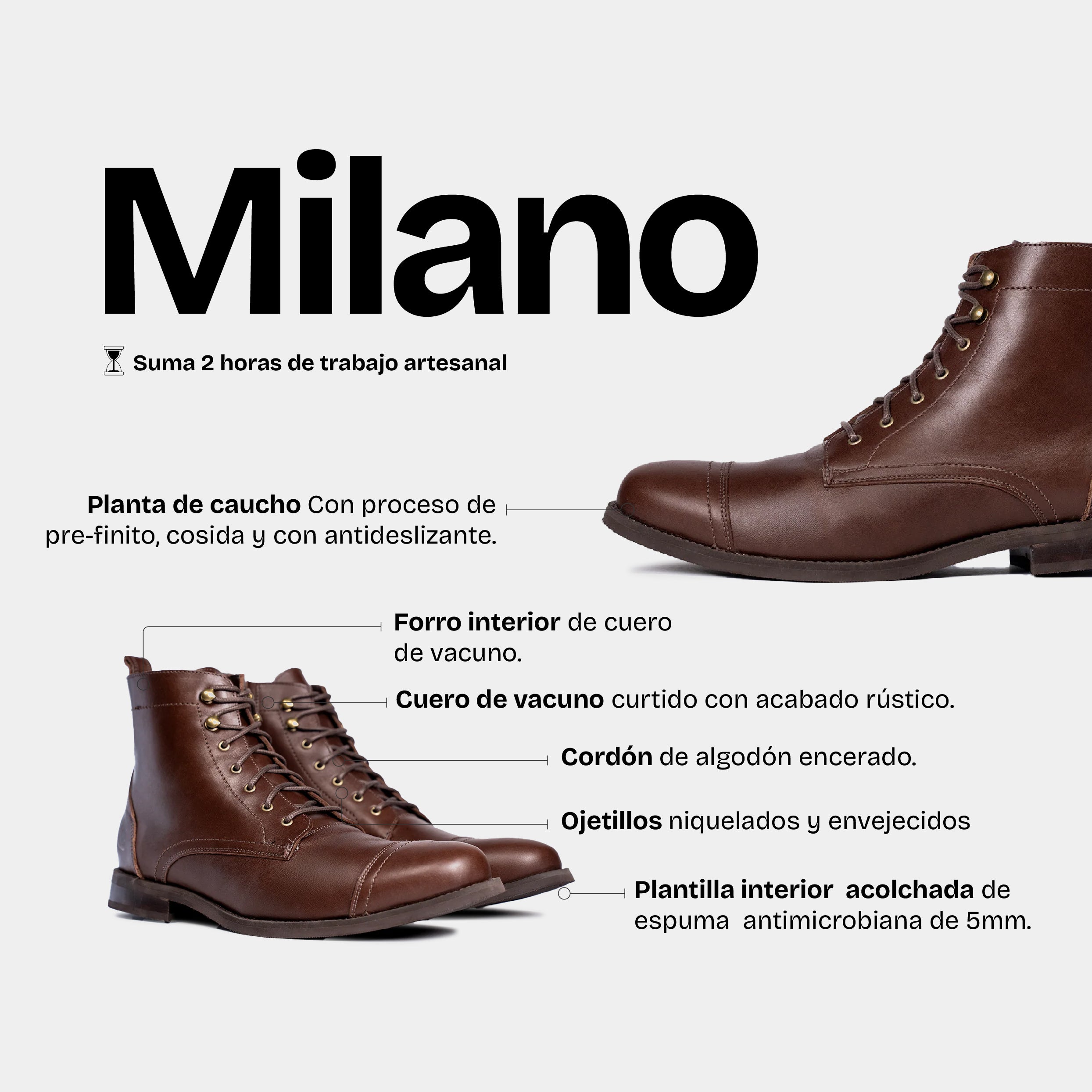 Botín Hombre Milano Brandy