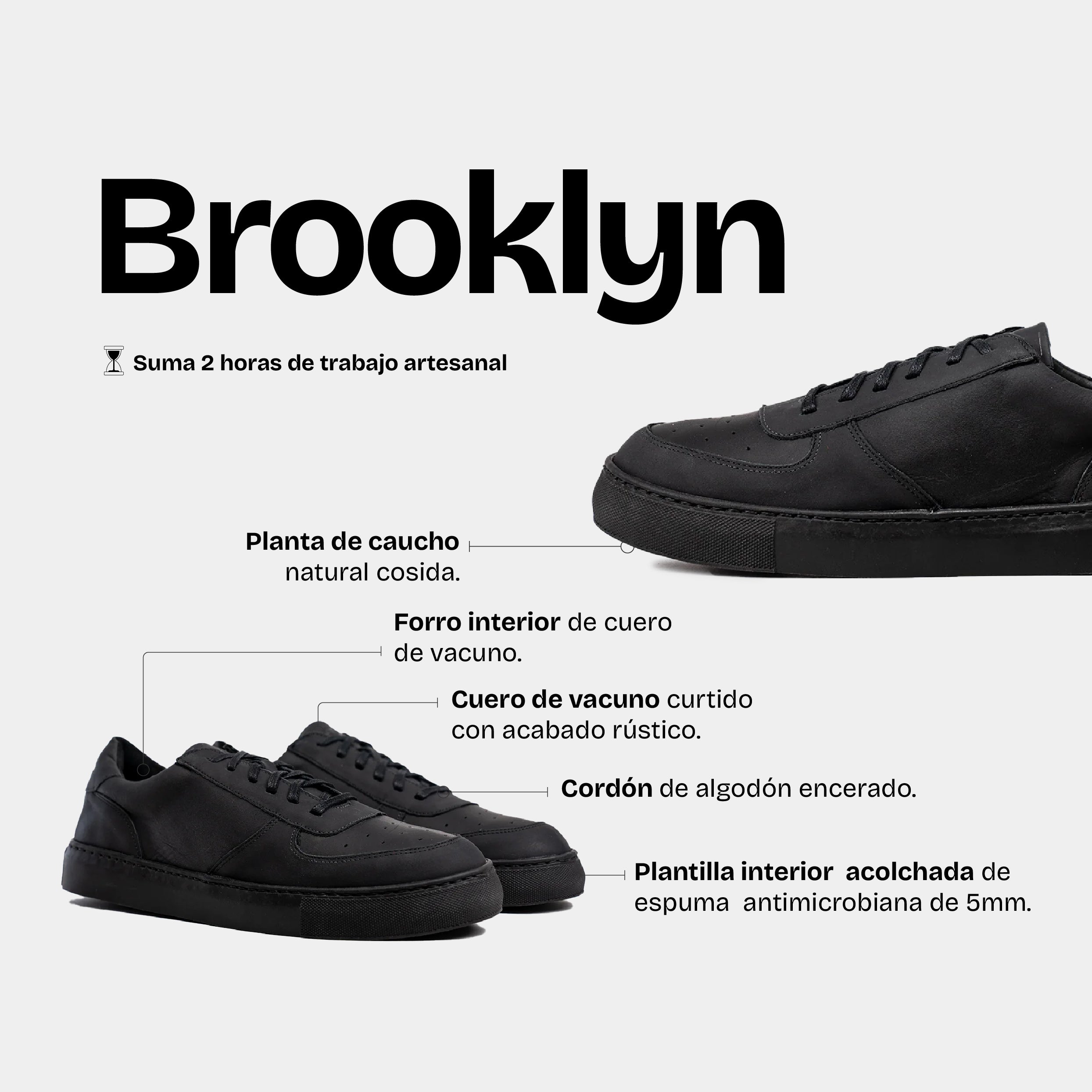 Zapatilla Hombre Brooklyn Negro