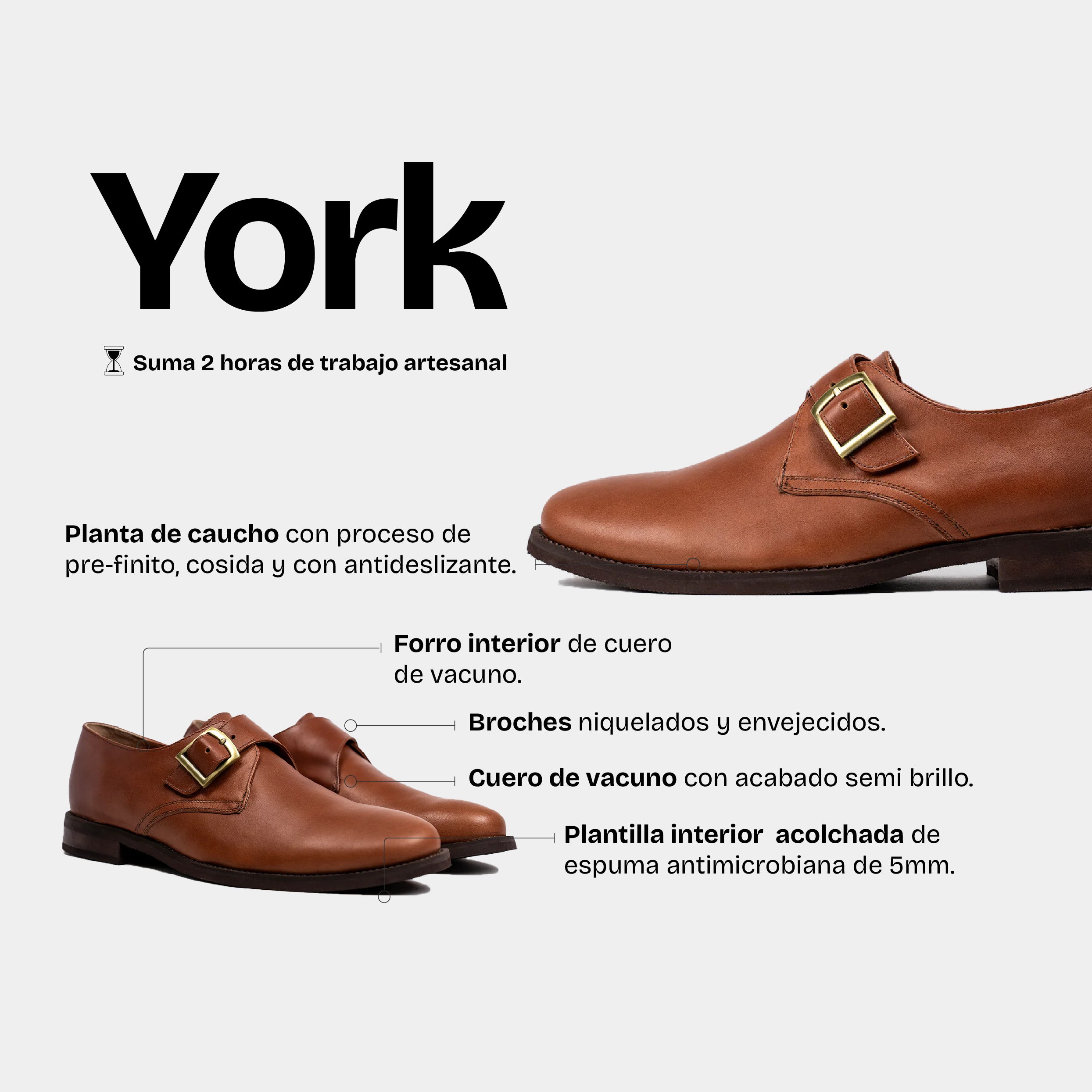 Zapato Hombre York Camel