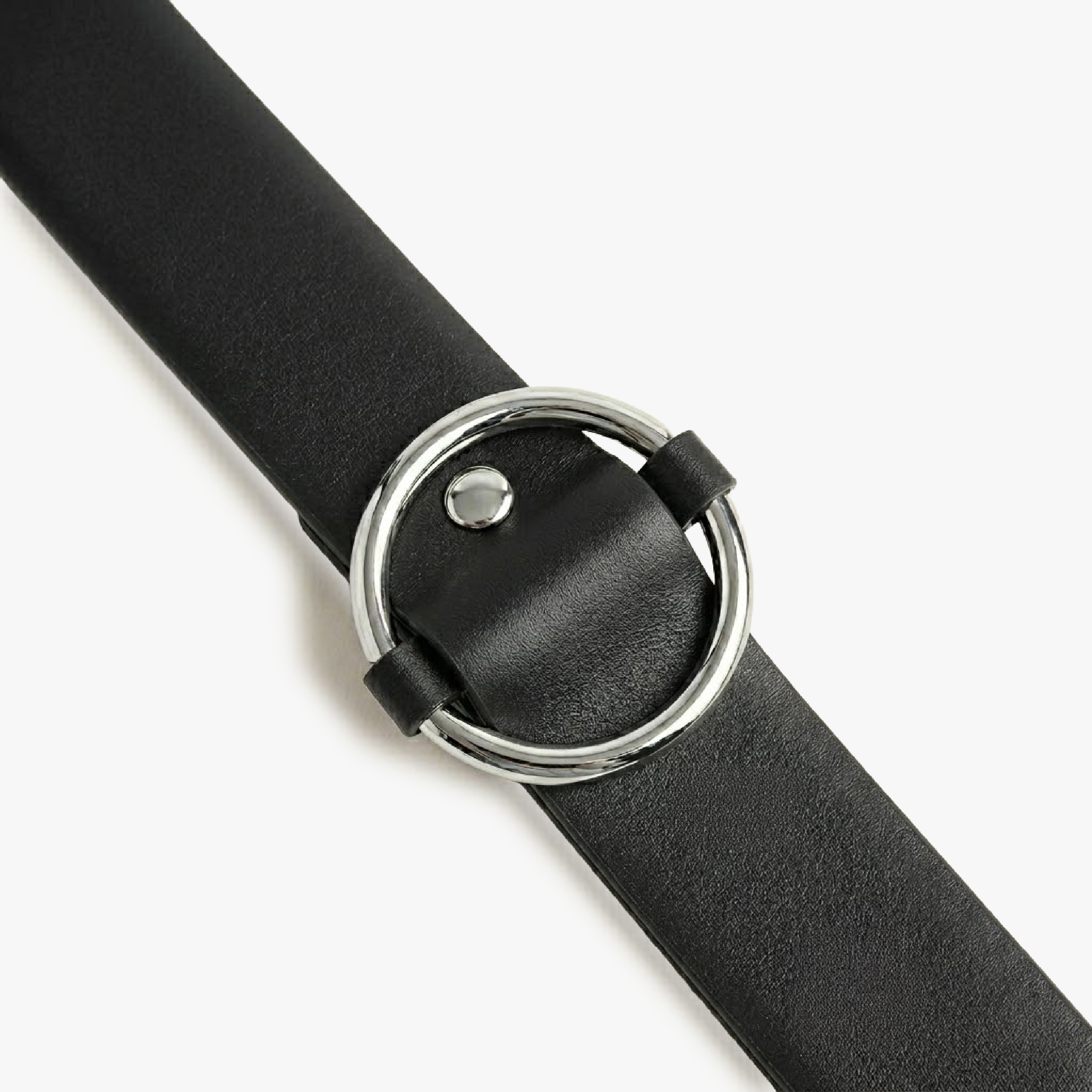 Cinturón Camelia Plateado Negro