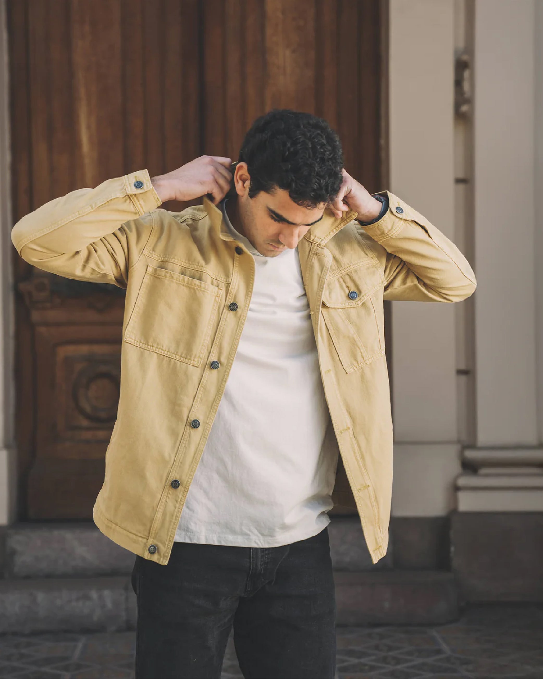 Chaqueta Drill Mostaza - Trauko