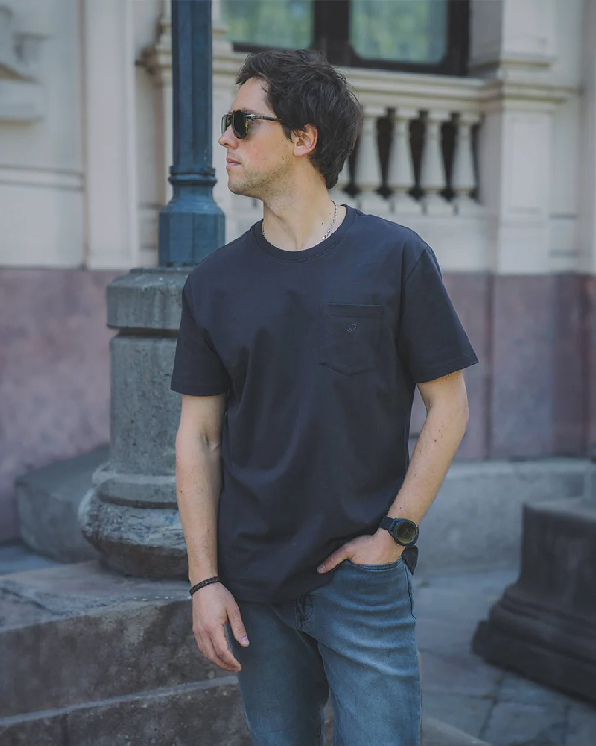Polera Pocket Black - Trauko