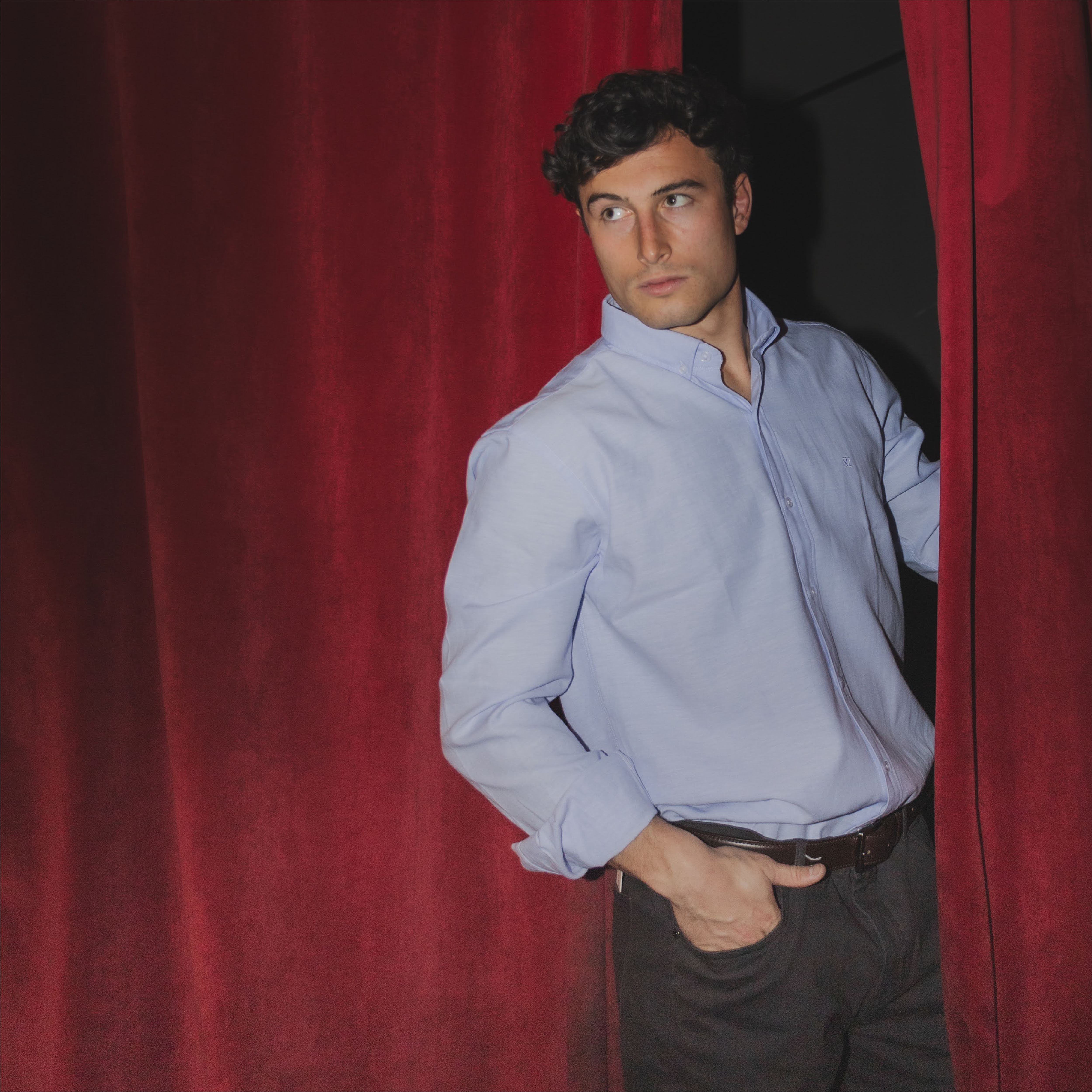 Camisa Oxford Celeste