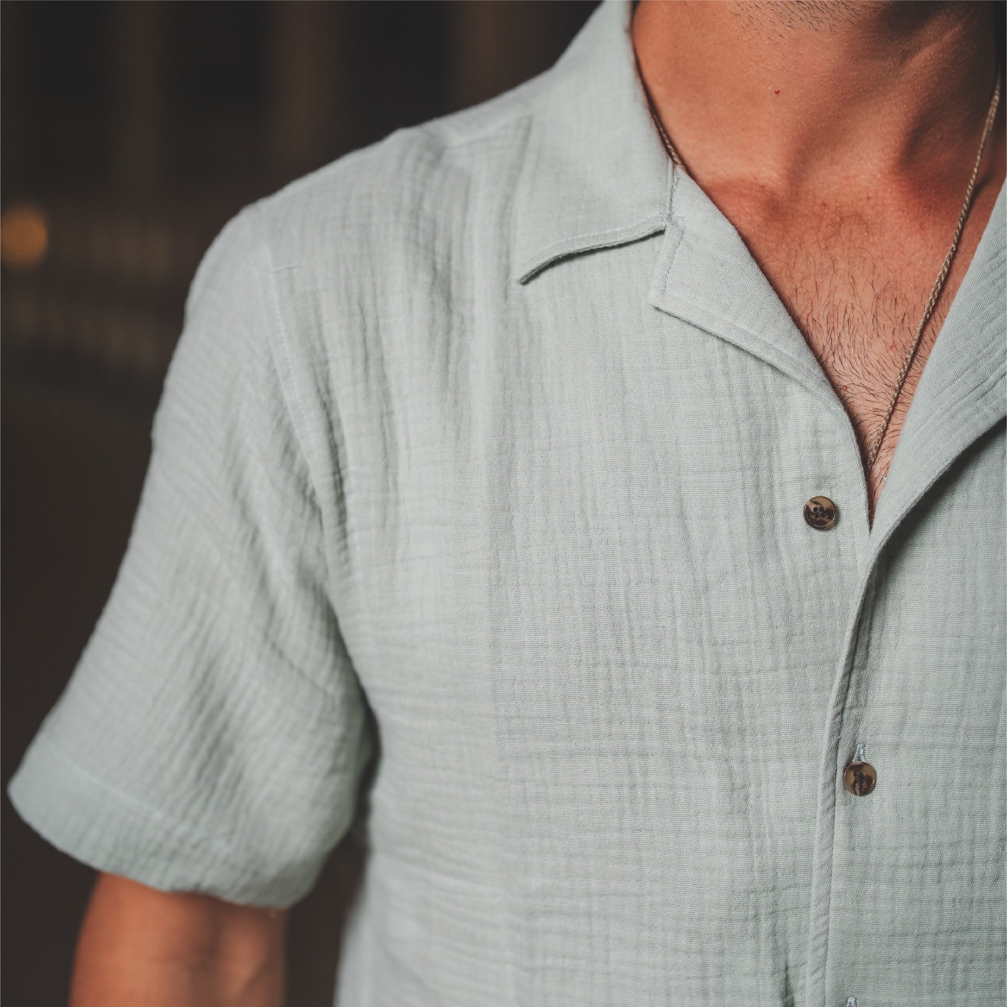 Camisa Waffler Corta Pistacho