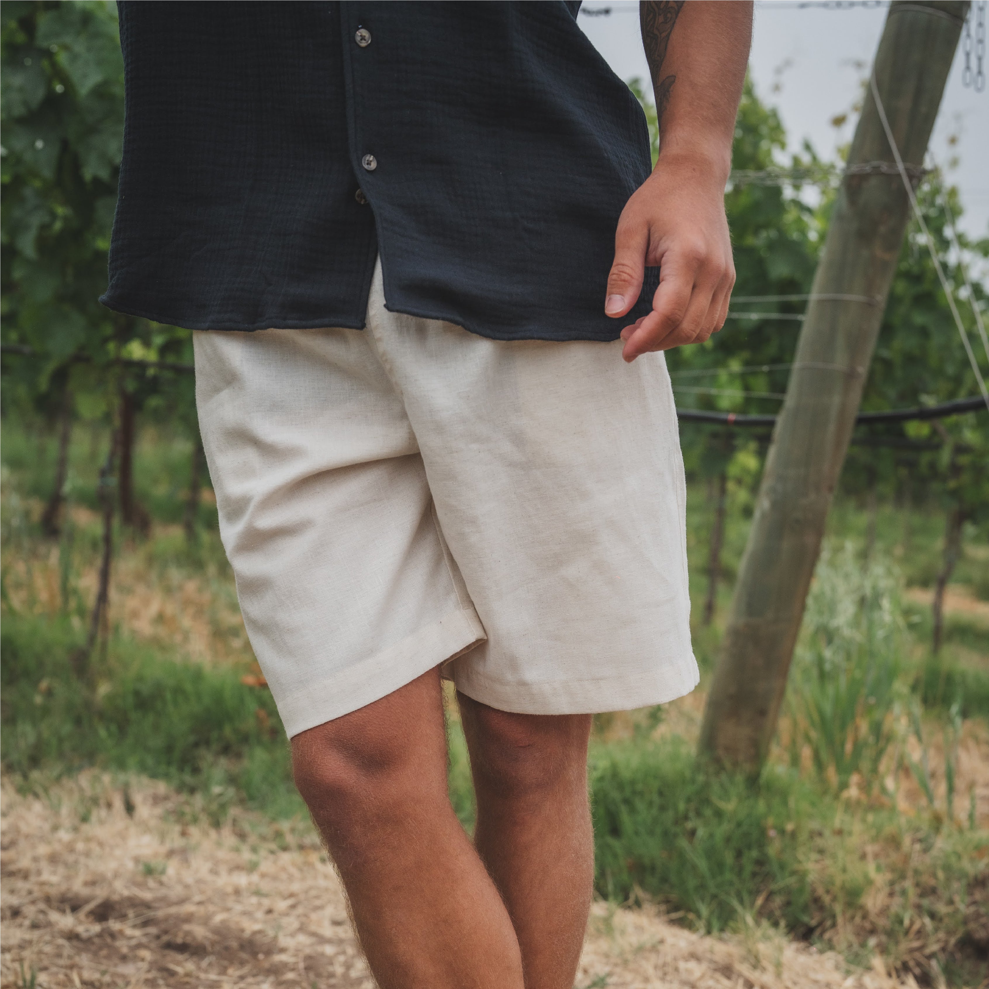Short Lino Crema