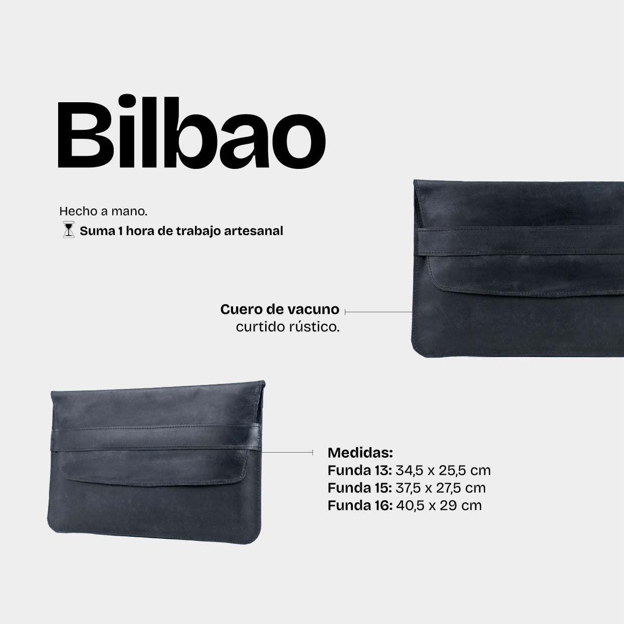 Funda Notebook Bilbao Negro - Trauko