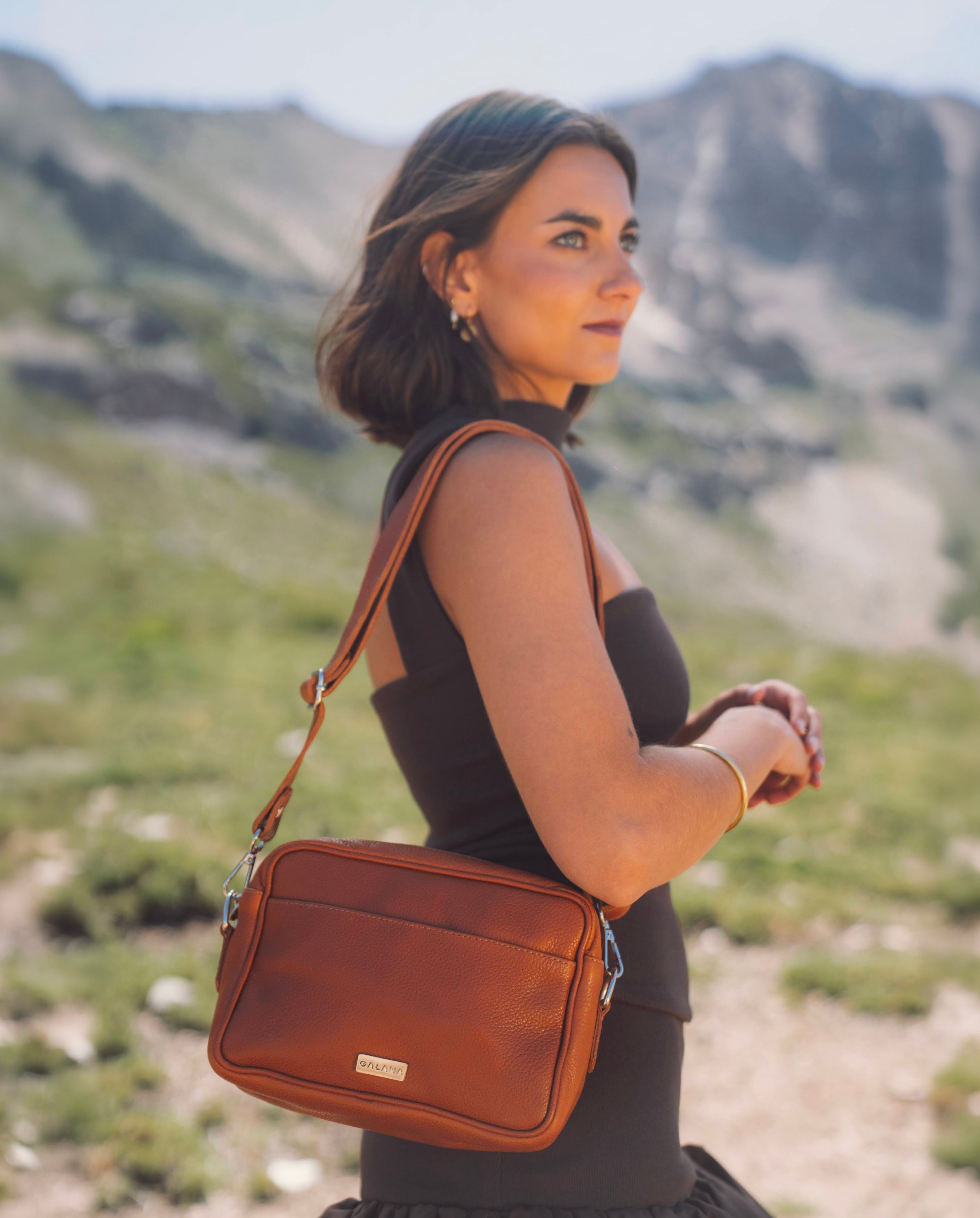 Cartera Jazmín Cognac - Galana