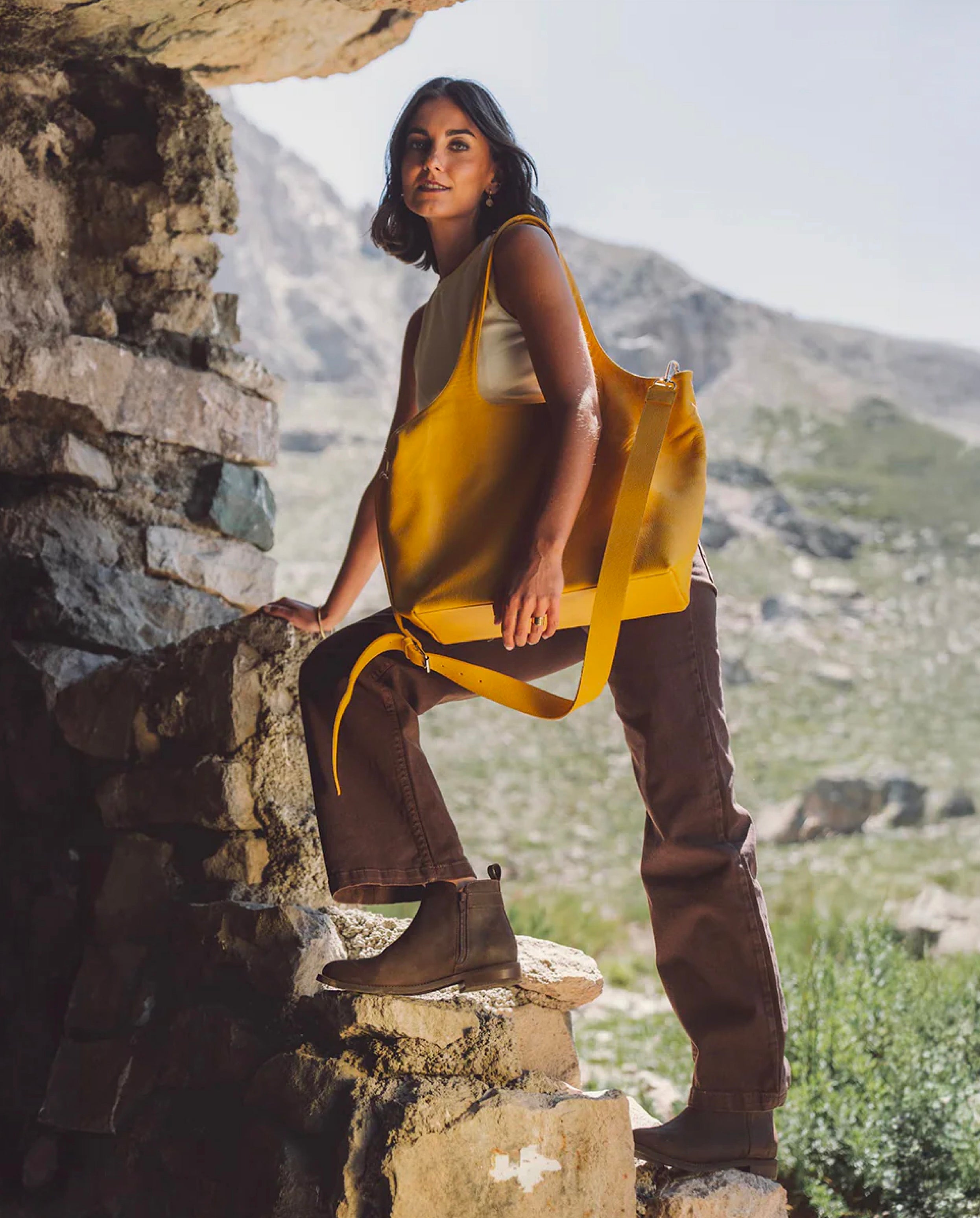 Cartera Malva Amarillo - Galana