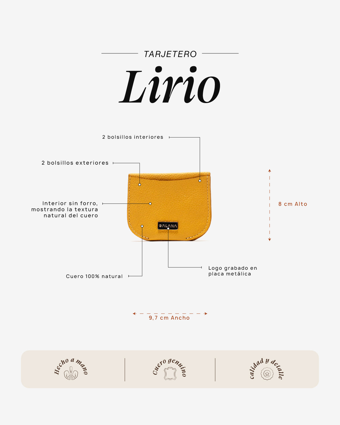 Tarjetero Lirio Amarillo - Galana