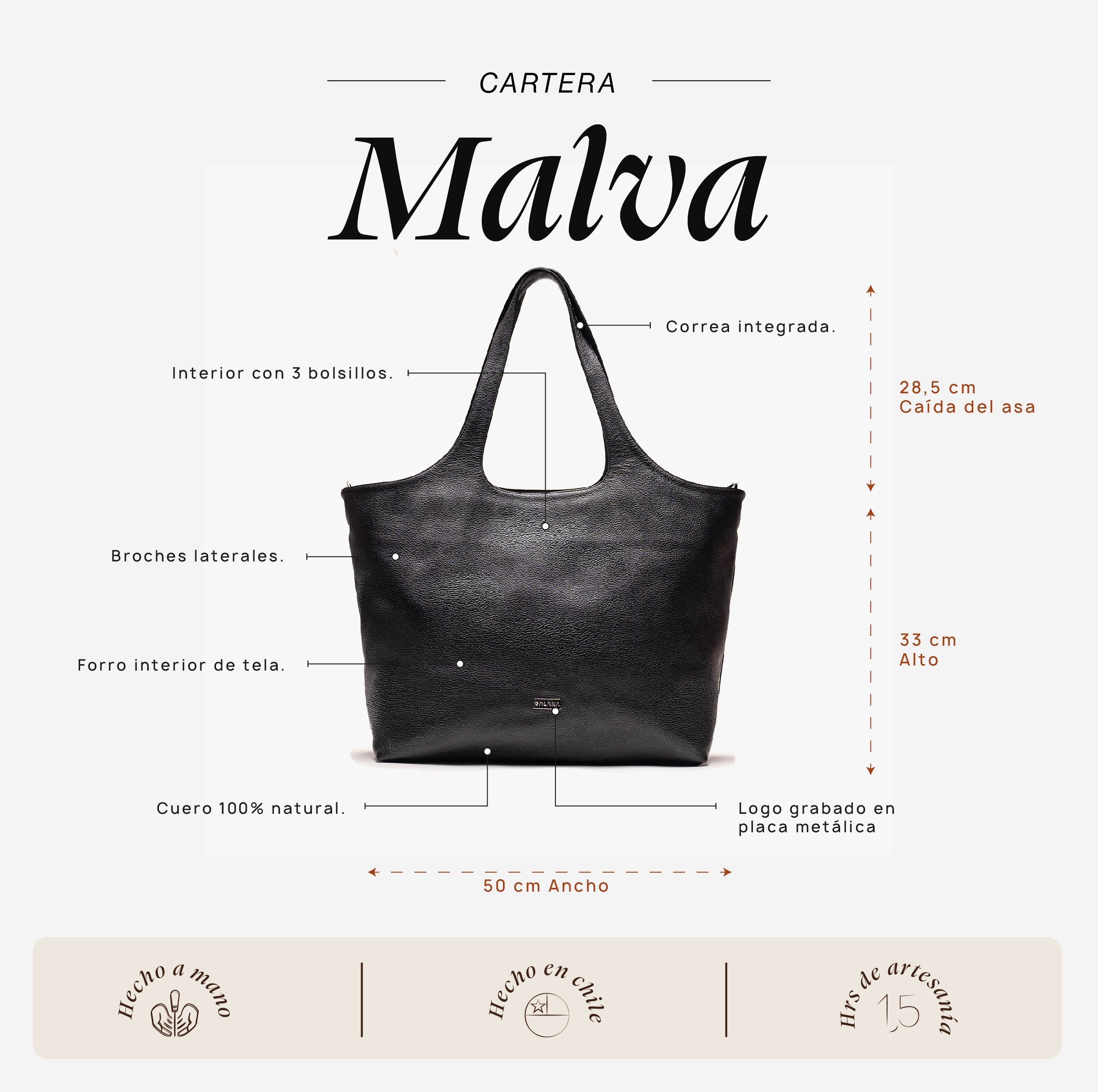 Cartera Malva Negro