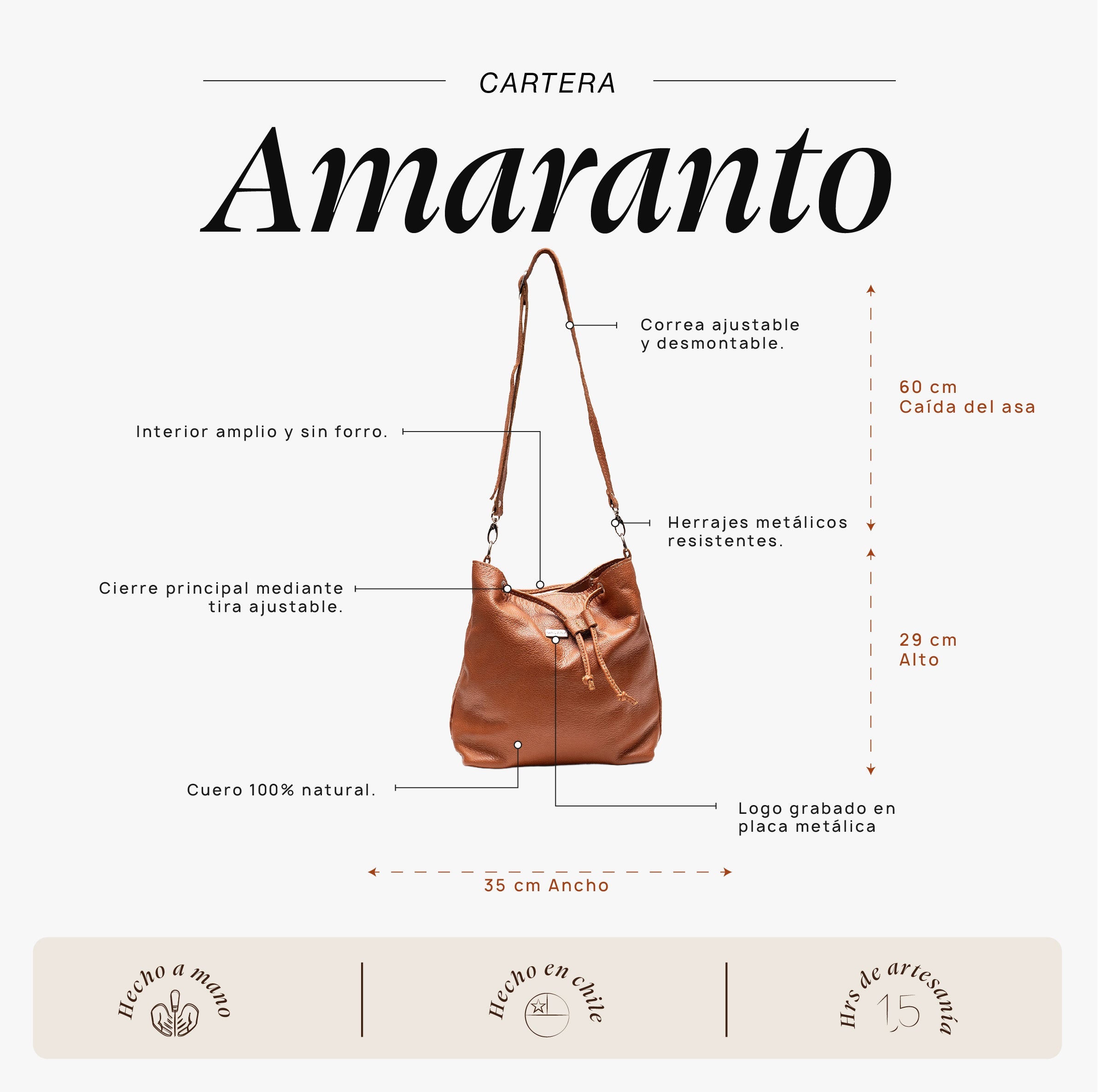 Cartera Amaranto Moca