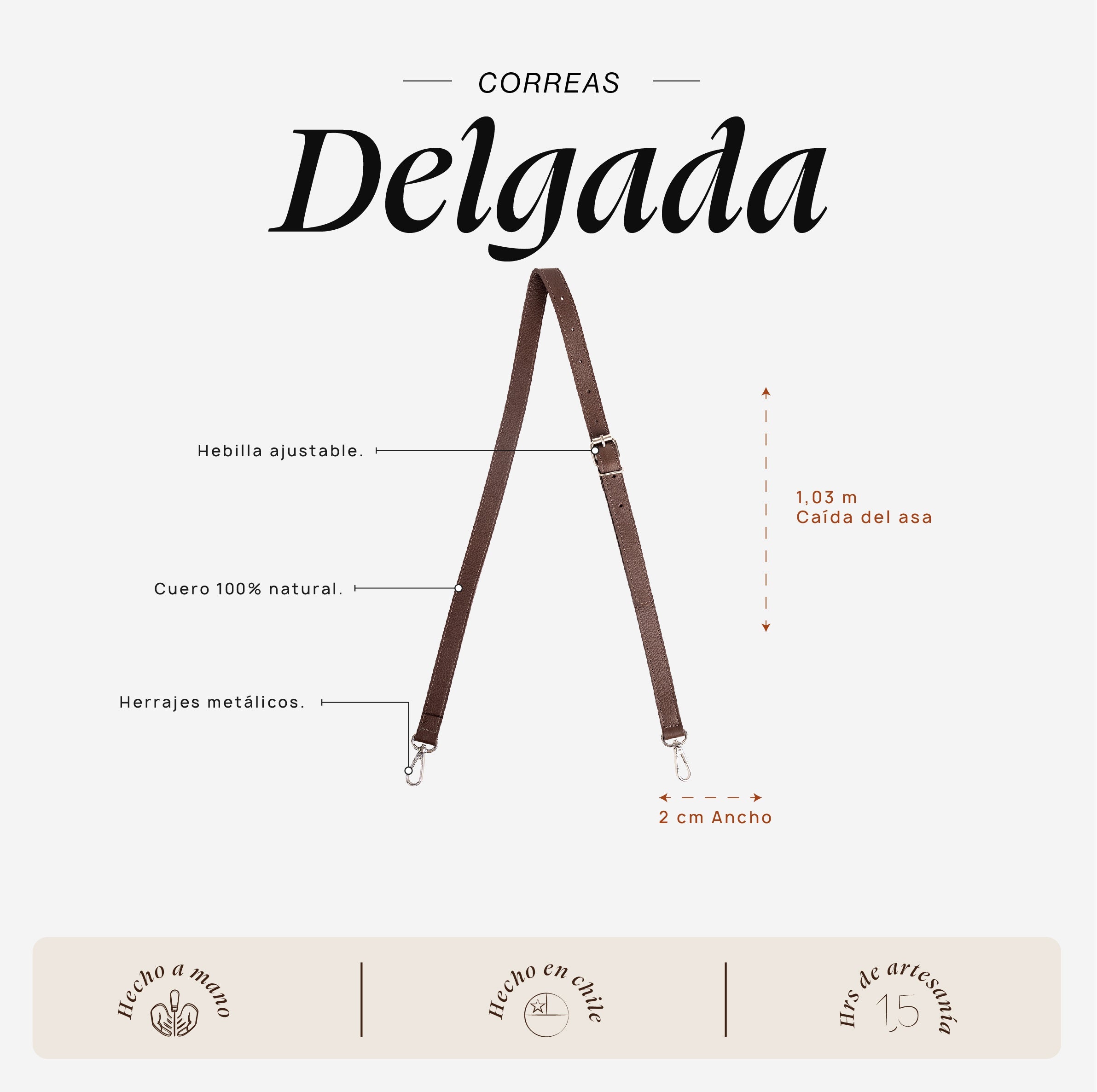 Correa Delgada Chocolate