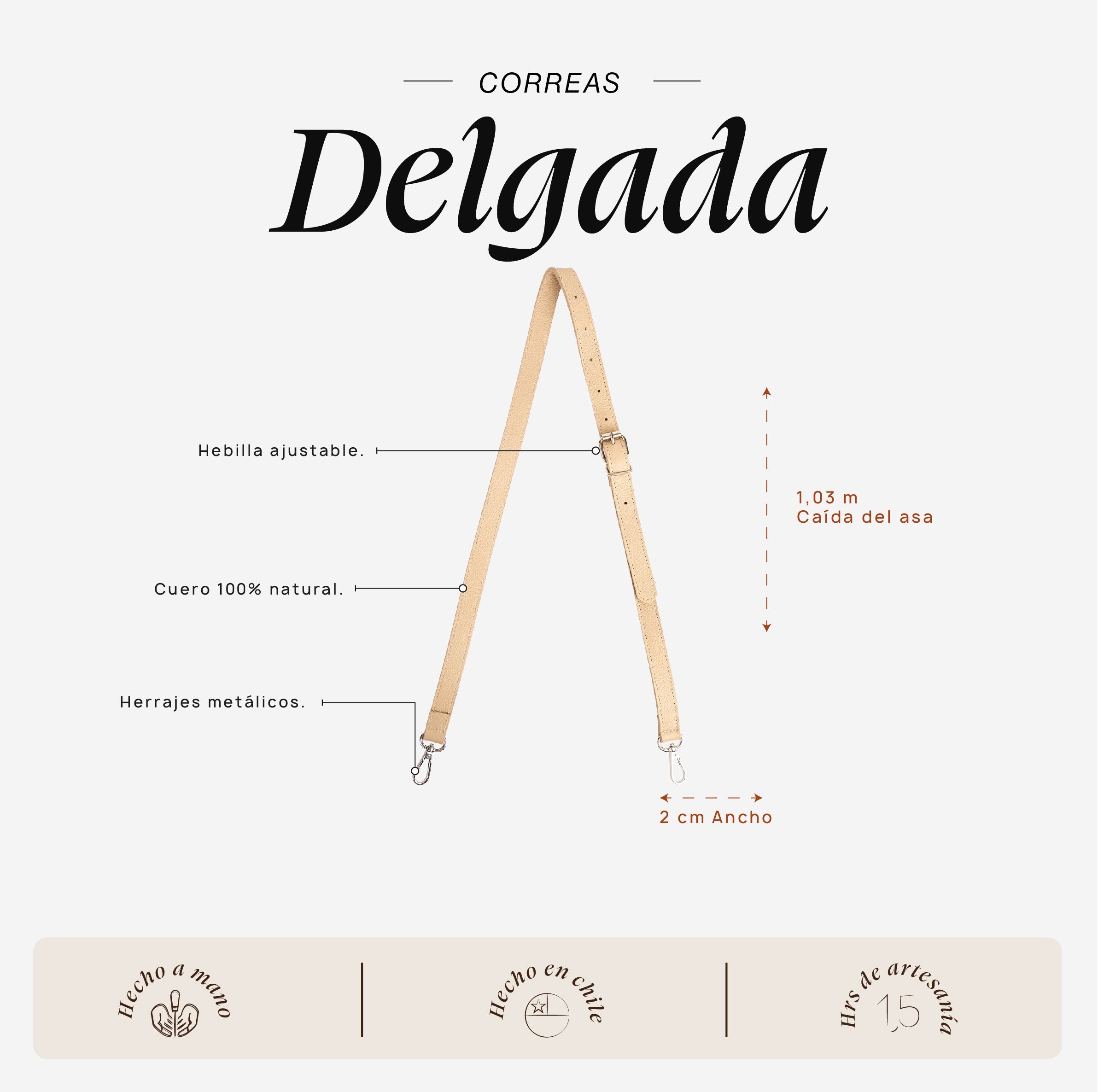 Correa Delgada Crudo