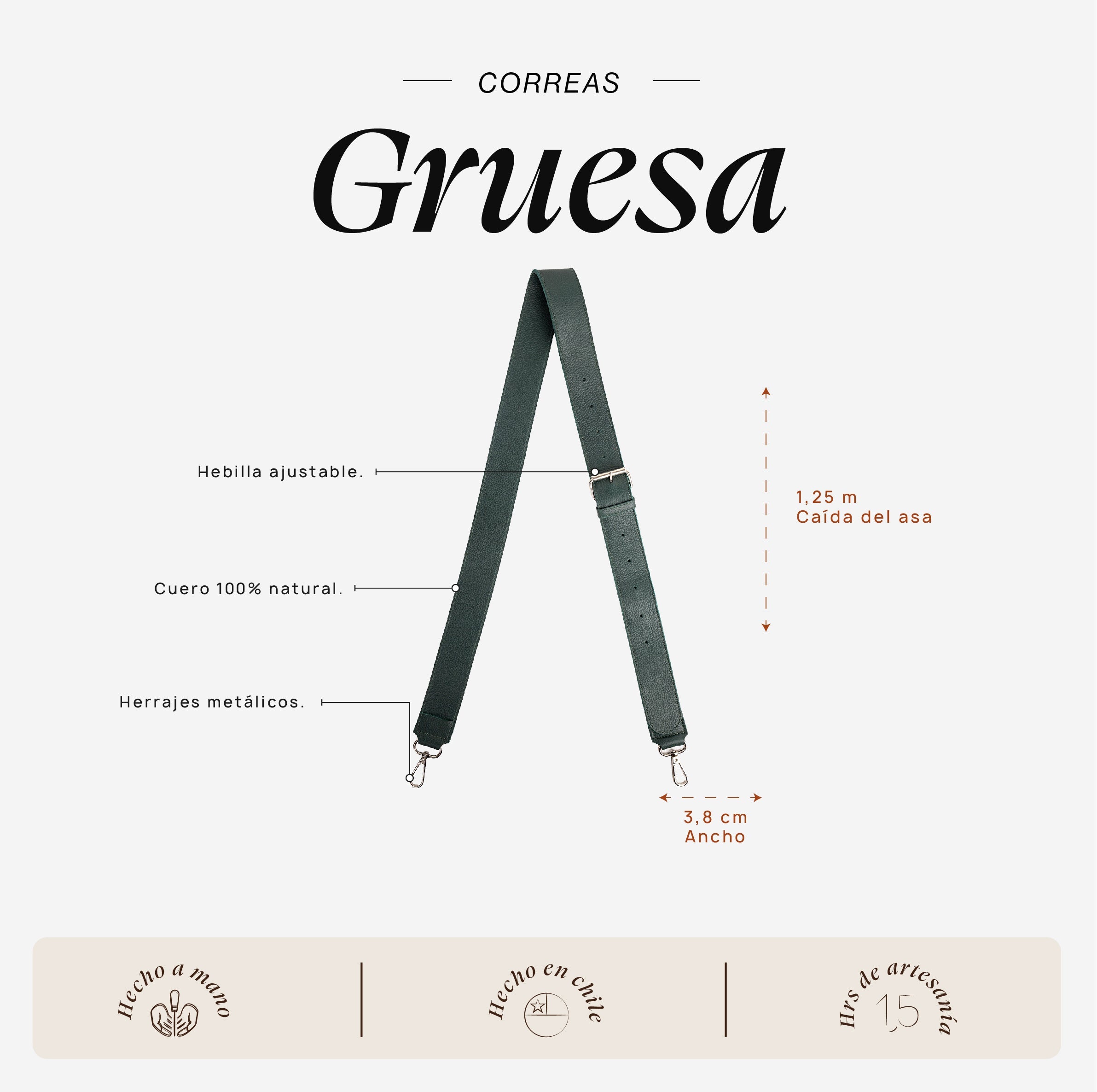 Correa Gruesa Turquesa