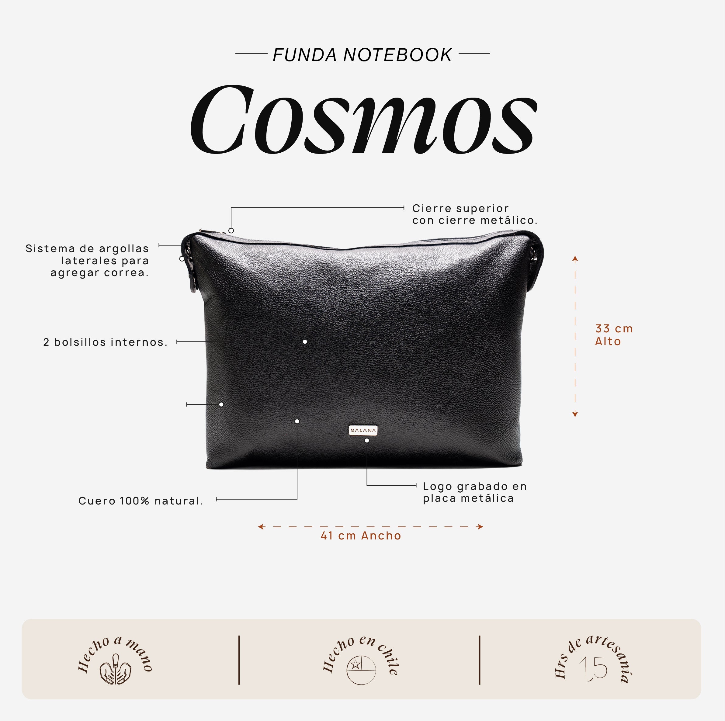Funda Notebook Cosmos Negro