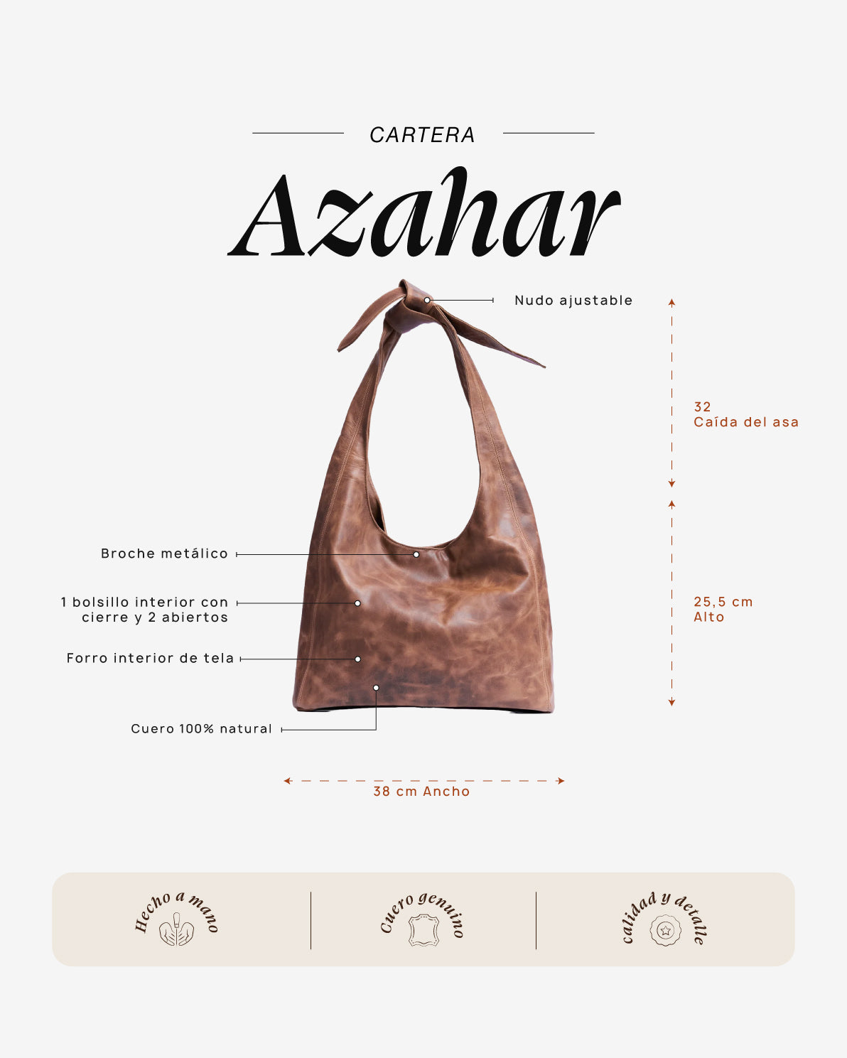 Cartera Azahar Moca - Galana