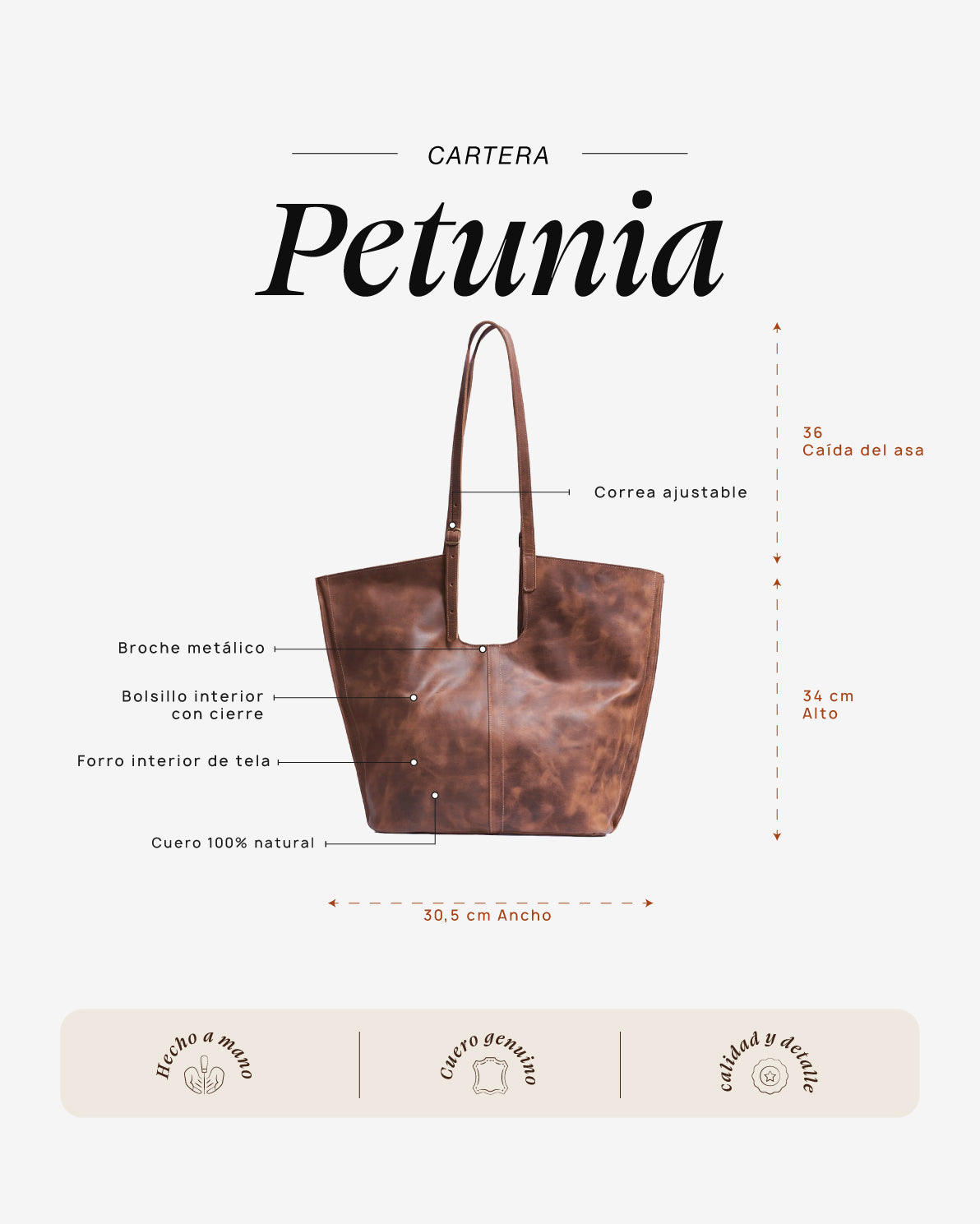 Cartera Petunia Moca - Galana