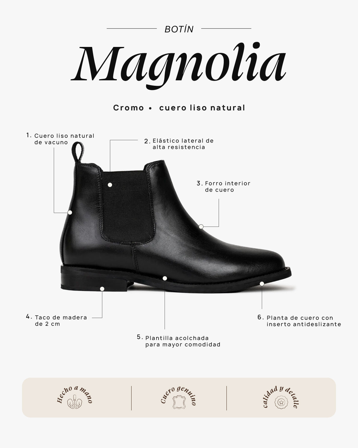 Botín Magnolia Cromo - Galana